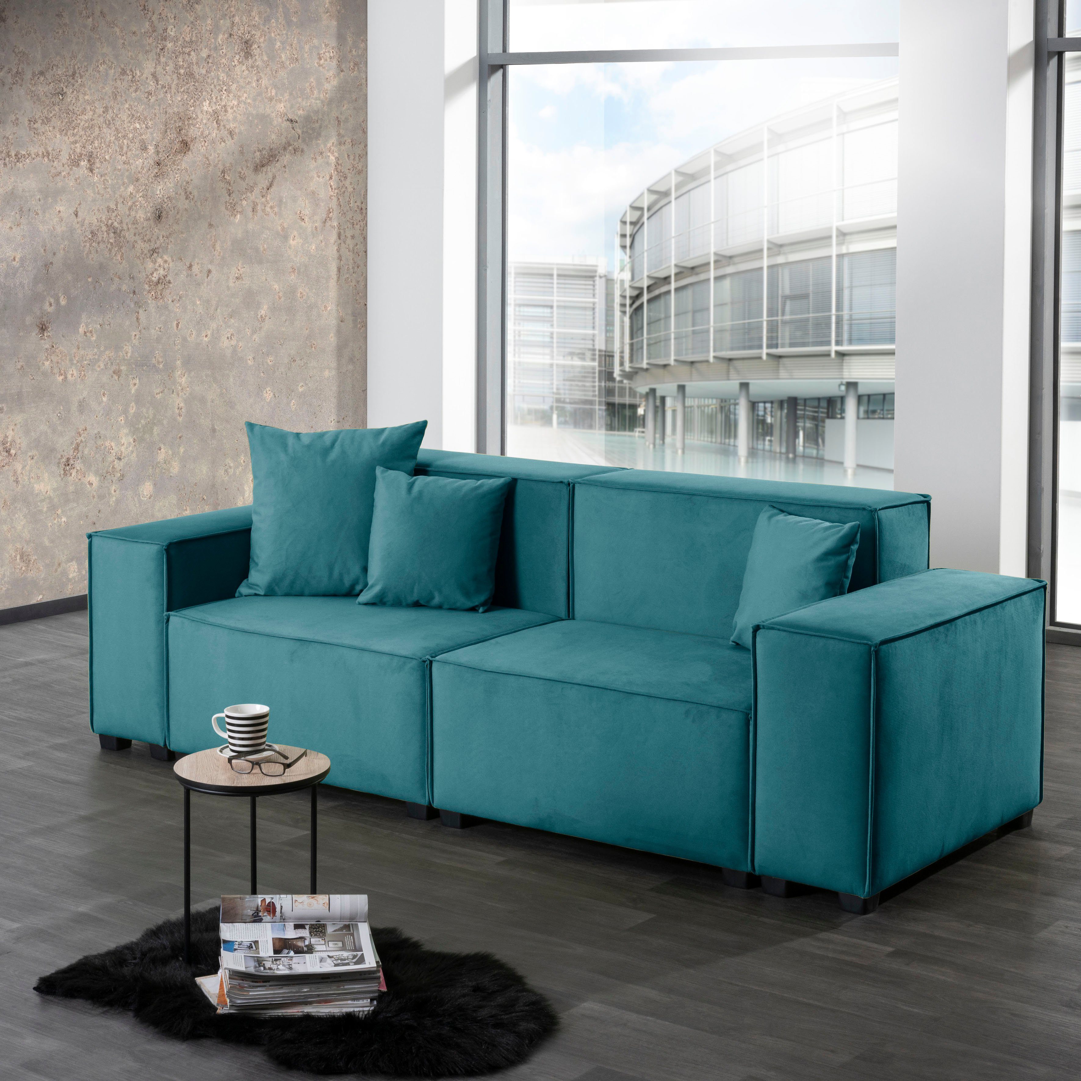 Max Winzer® Wohnlandschaft MOVE, Set, Sofa-Set 01 aus 6 Sitz-Elementen,  inklusive 3 Zierkissen, kombinierbar