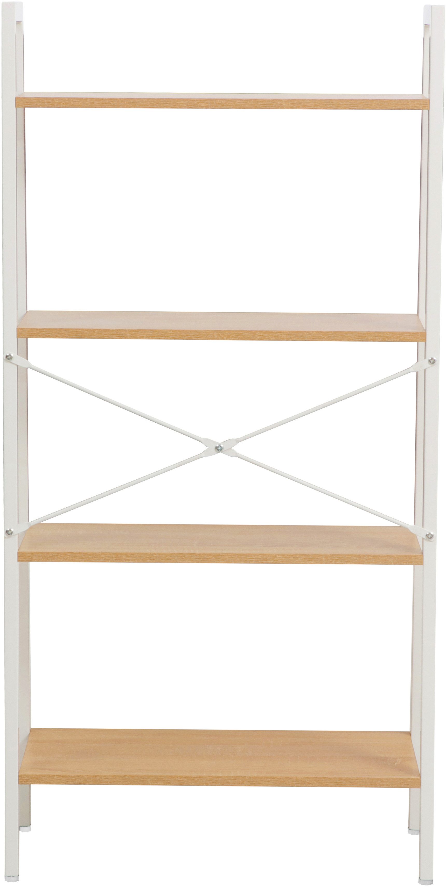 Home affaire Aktenregal COWELL, Bücherregal, asymetrisches Metallgestell, 64x130,5 cm, FSC®-zertifiziert