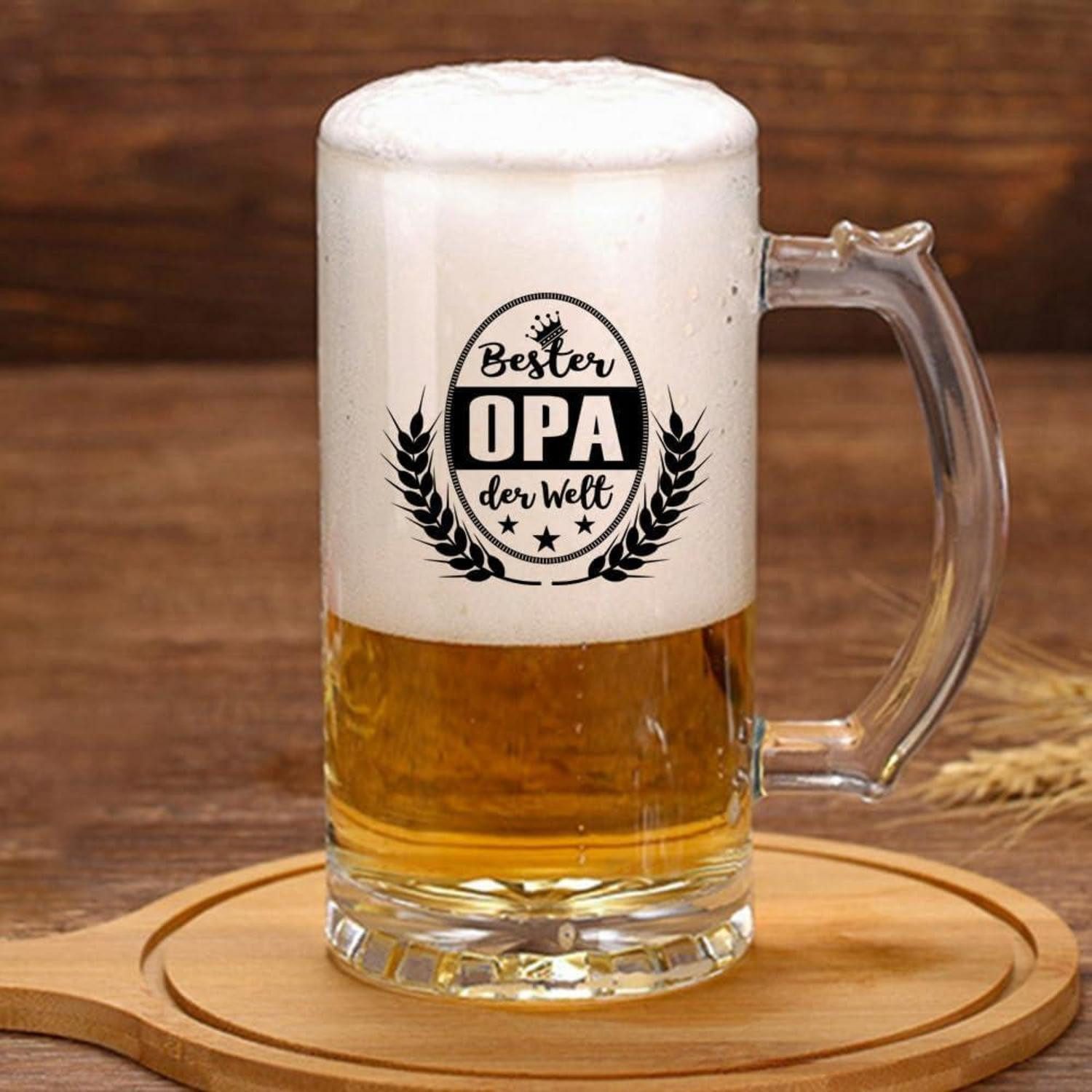 LuxusKollektion Bierglas Bierglas Großvater Bierkrug 500ml Rente Geschenk Männer Vater, Glas