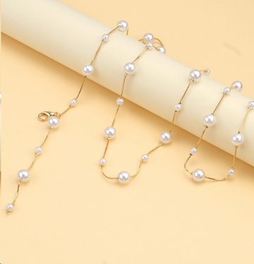 UNDOE Kettengürtel Kettengürtel Taillenkette im edlen Design mit Perlen