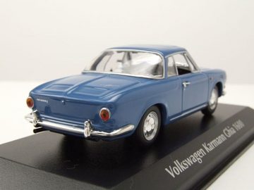 Maxichamps Modellauto VW Karmann Ghia 1600 1966 blau Modellauto 1:43 Maxichamps, Maßstab 1:43