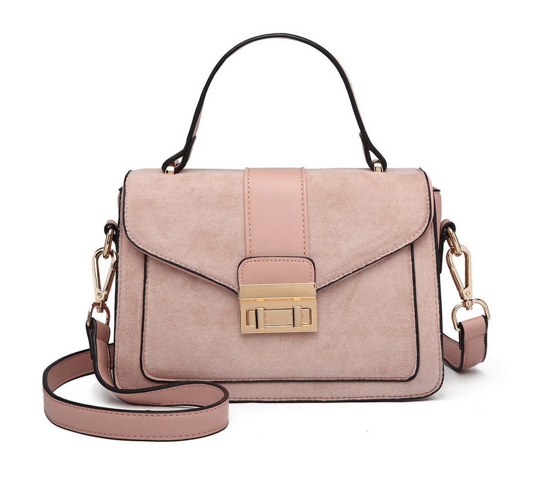 Miss Lulu Umhängetasche Damen Vintage Crossbody Bag mit Kunstleder Mittelgroß