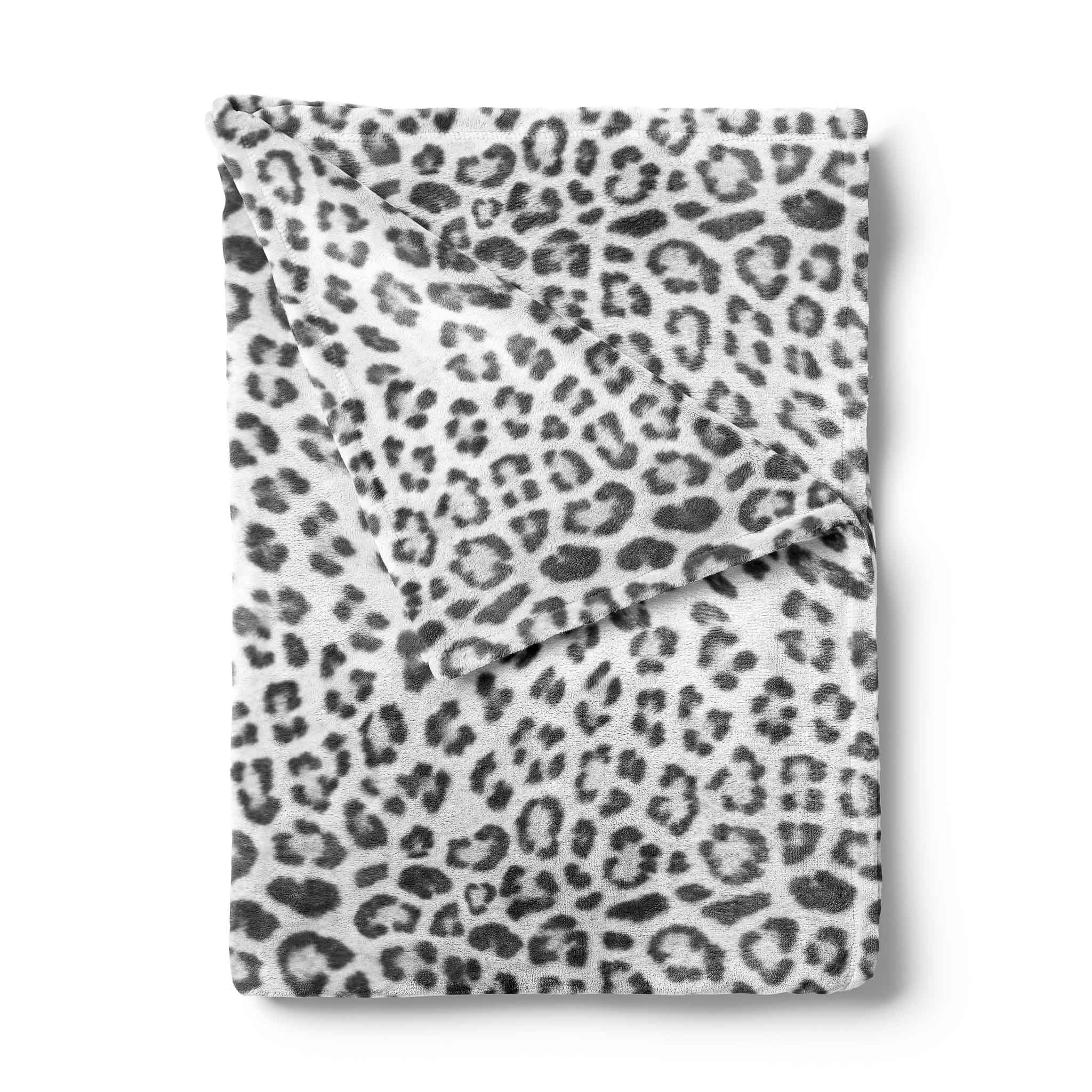 Wohndecke Snow Leopard Plaid 140x200 Grey 140x200, Heckett and Lane, Tagesdecke Kuscheldecke Schmusedecke