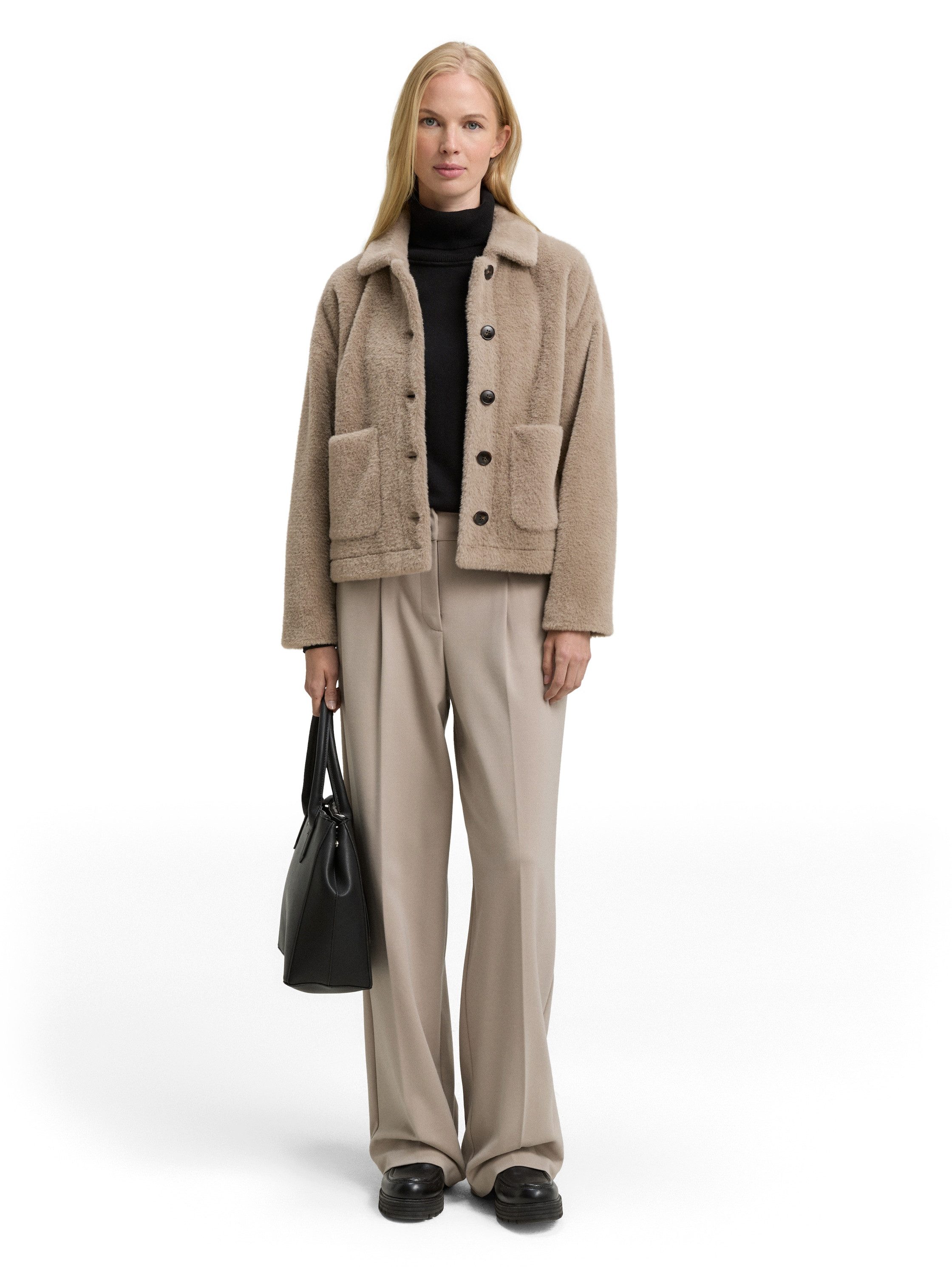 TOM TAILOR Bouclèjacke mit Taschen