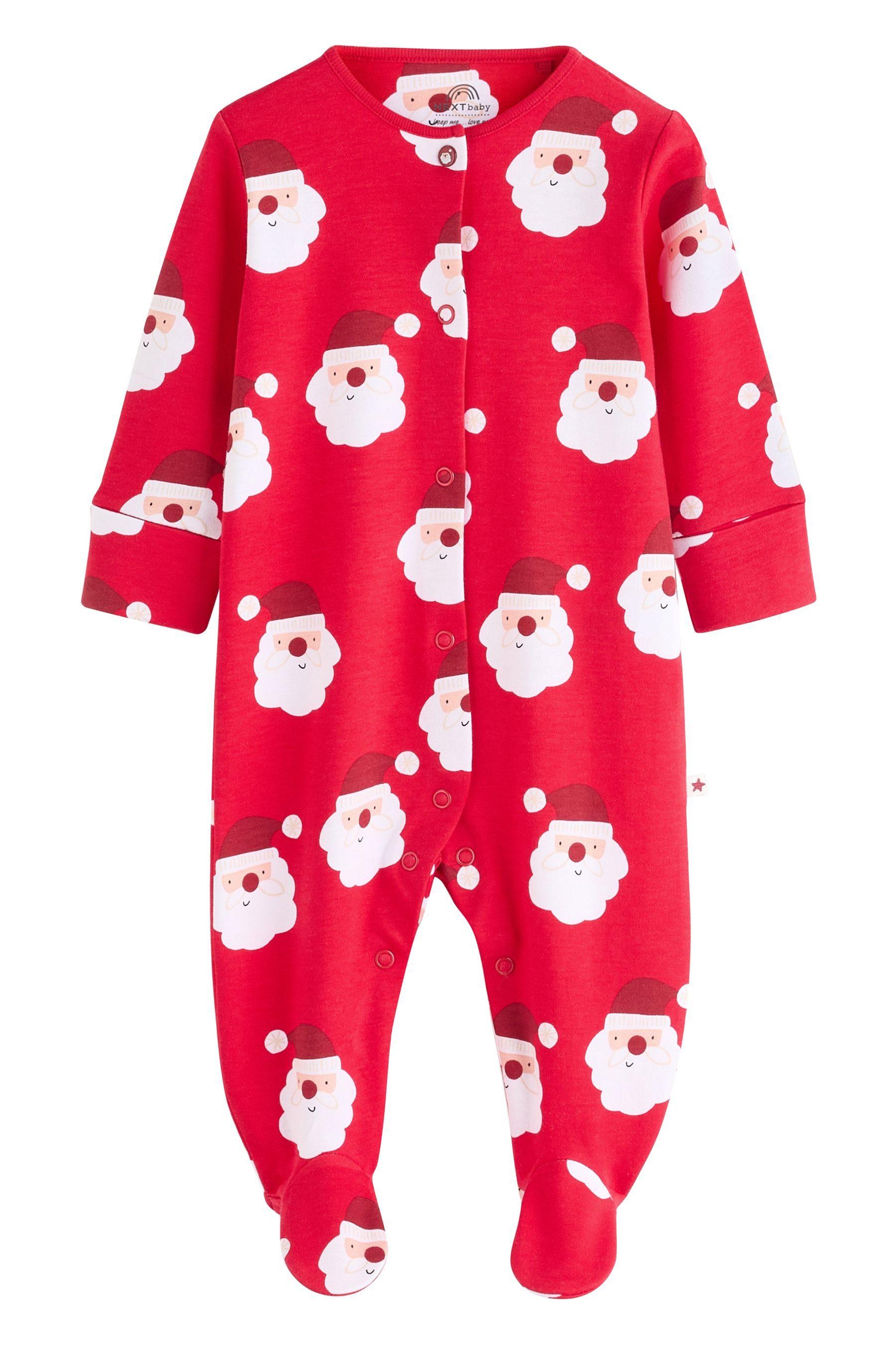 Schlafoverall Baby-Schlafanzug mit Santa-Motiv