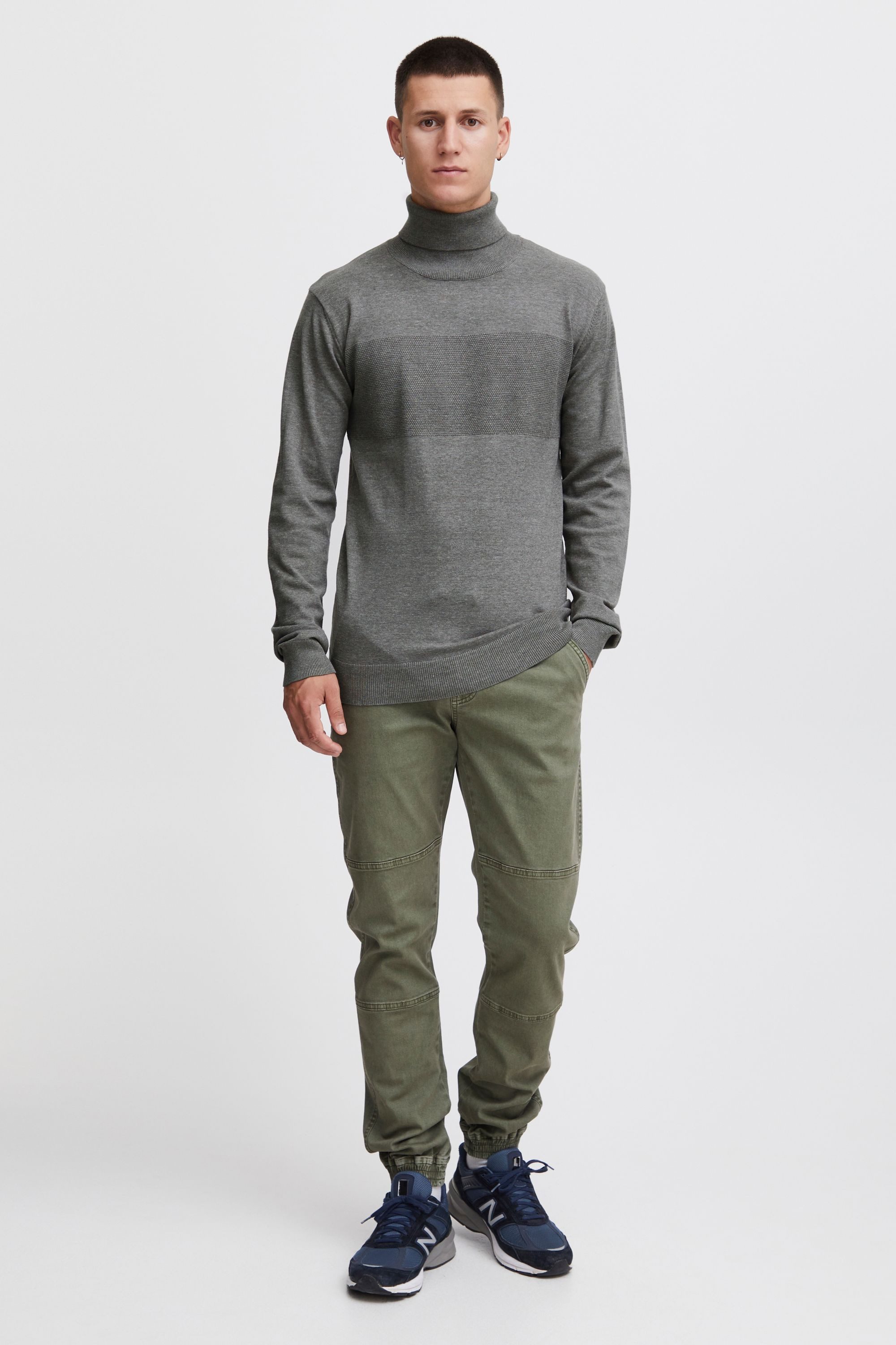 Indicode Rollkragenpullover IDErnetto Rollkragenpulli mit abgesetztem günstig online kaufen