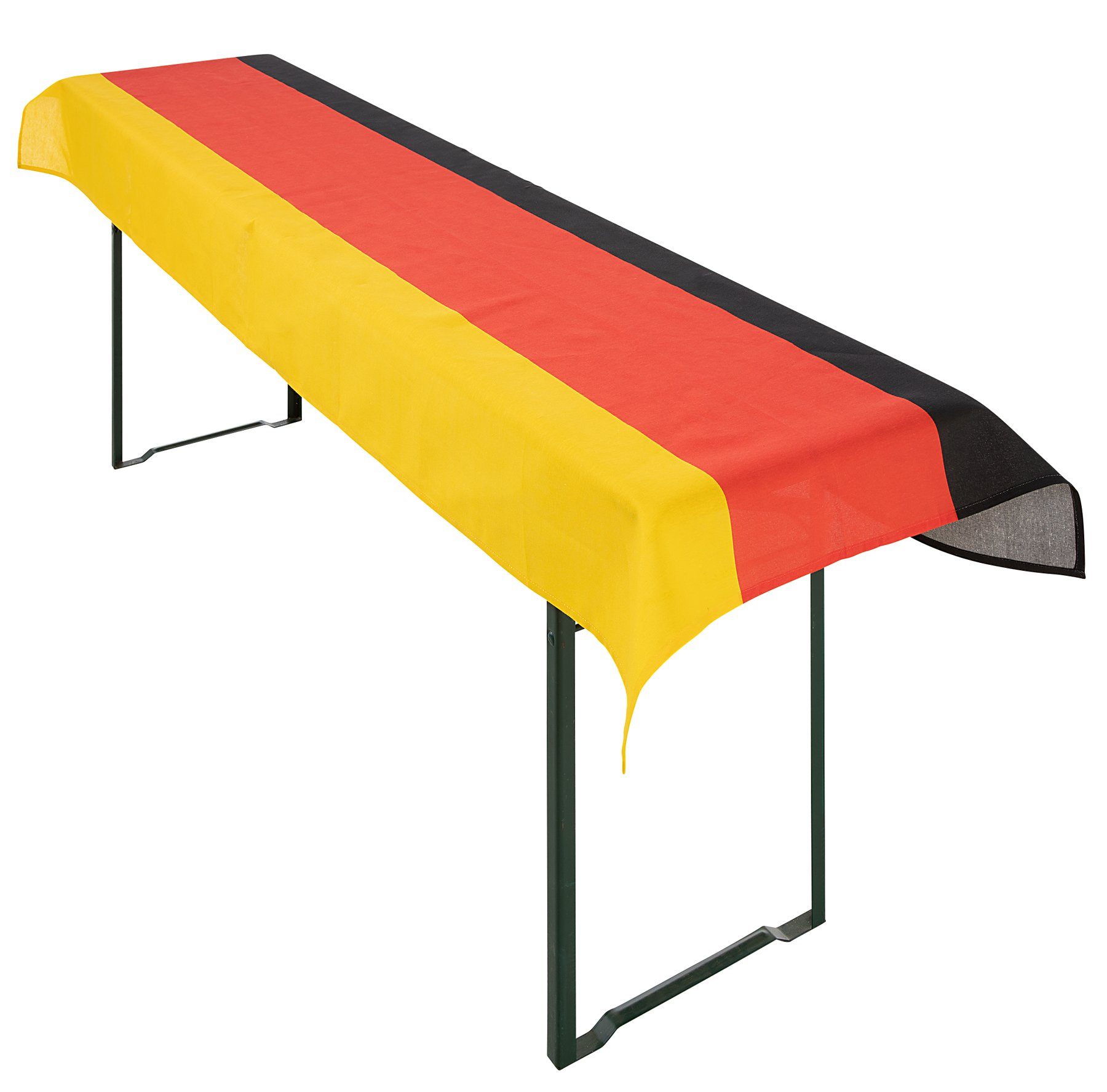heimtexland Tischdecke Biertischdecke Garten Tischdeko Bierzeltgarnitur (Einzeln 1-tlg, Typ861), rechteckig 90 x 240 cm, Deutschlandflagge, Fußball WM EM