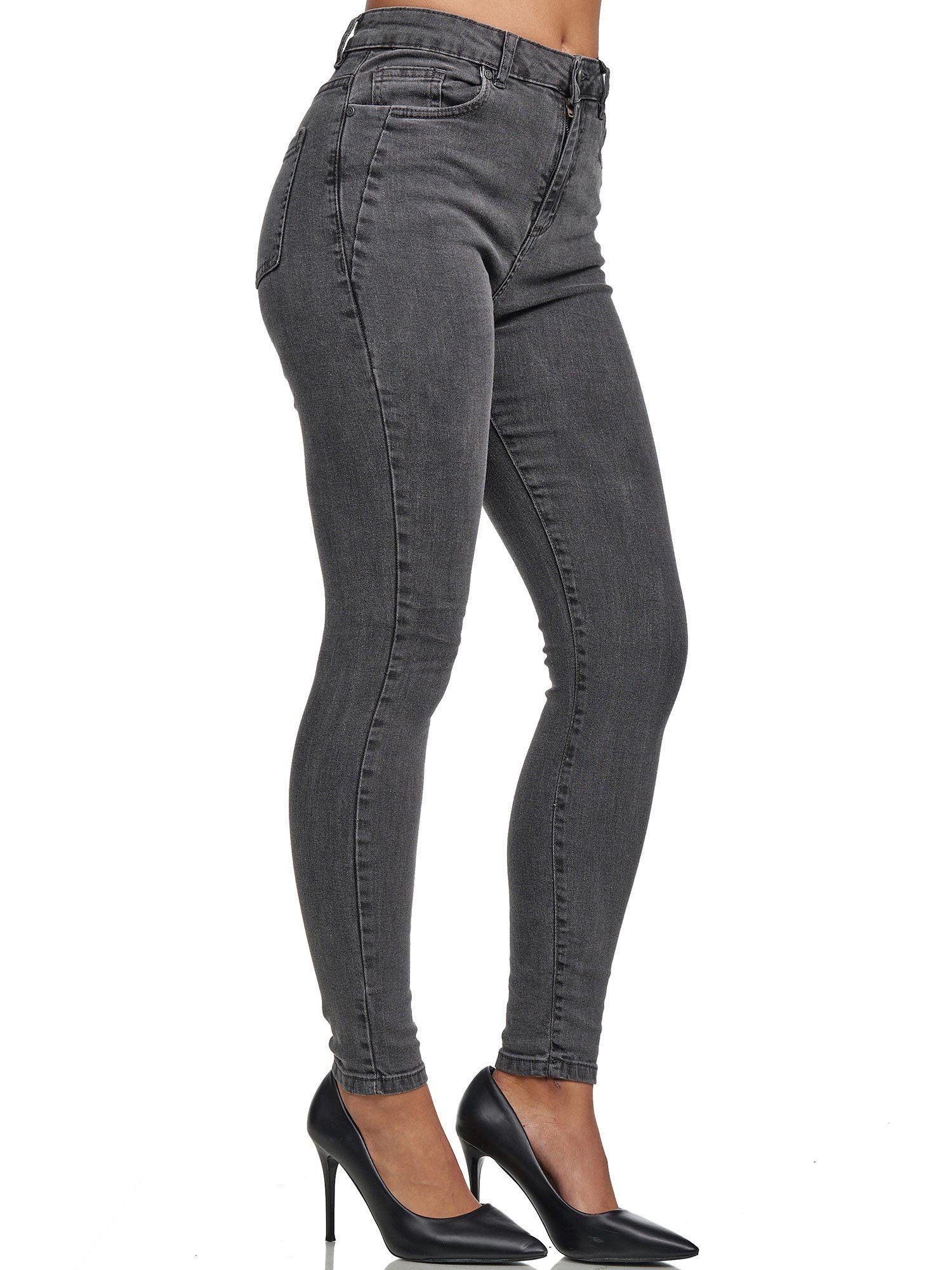 Tazzio High-waist-Jeans F107 Damen Skinny Fit Jeanshose