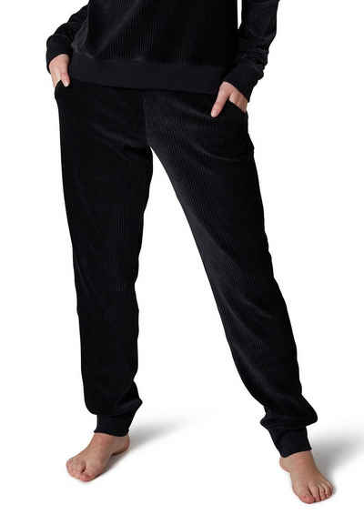 Skiny Pyjamahose Skiny Damen Homewear Hose (1-tlg) Cord Optik