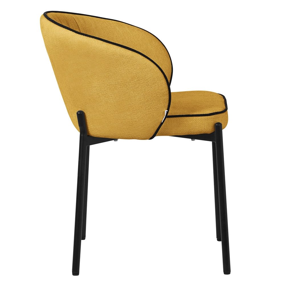 ML-DESIGN Polsterstuhl Esszimmerstühle mit Armlehne & Rückenlehne Ergonomische moderne Design (6 St), Armlehnstuhl mit Metallbeine 6er Set Senf Lounge Sessel bis 120kg