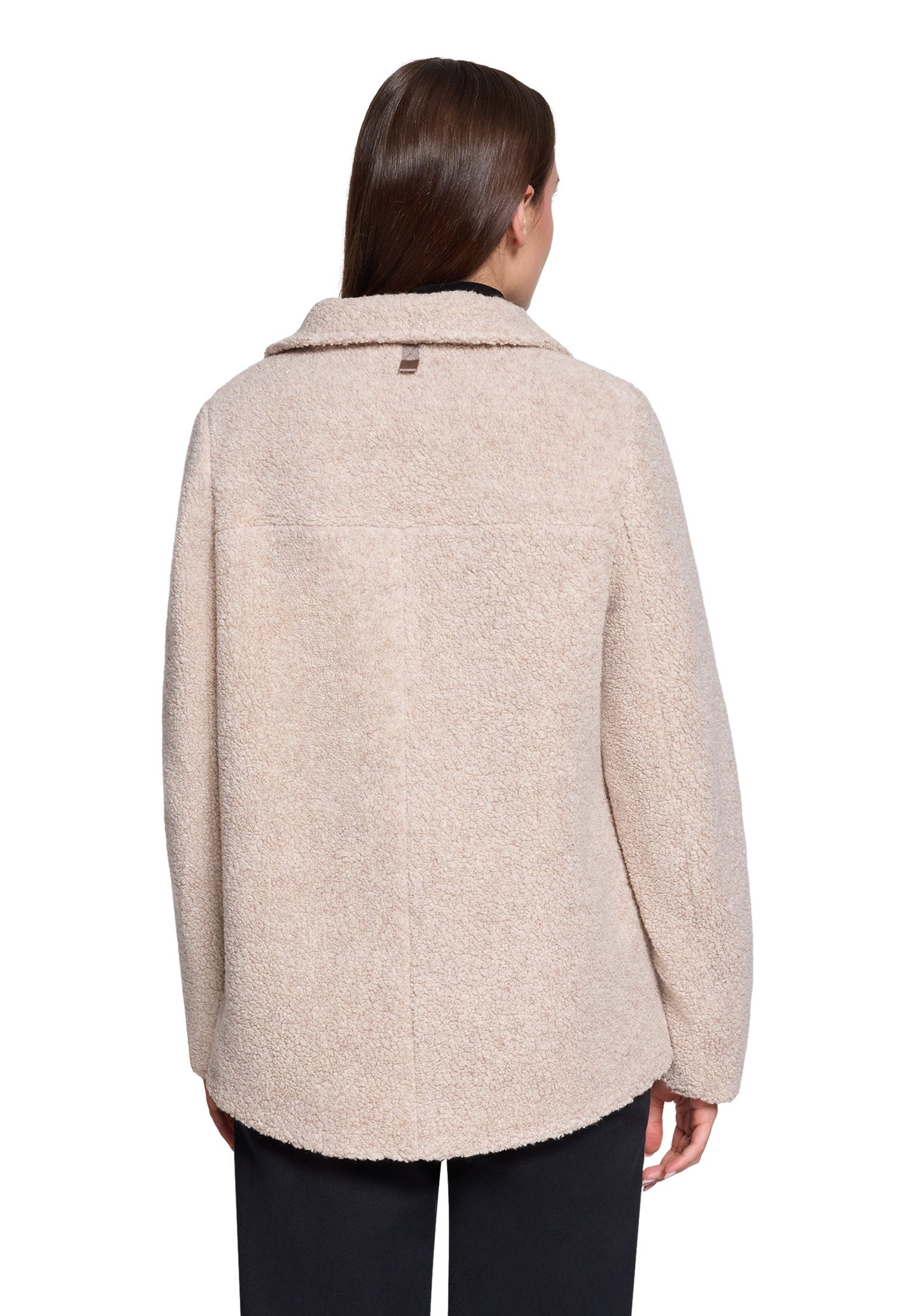 Gil Bret Wolljacke Teddyjacke mit Knopfleiste und Stehkragen - mit Wolle