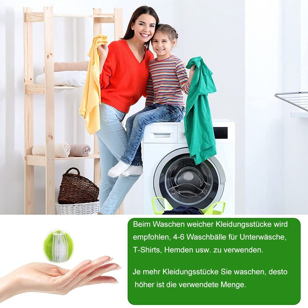 Waschmaschine 16 , Tierhaarentferner Tierhaarentferner Senfgrün-Weiß Stücke Wäschekugel NUODWELL