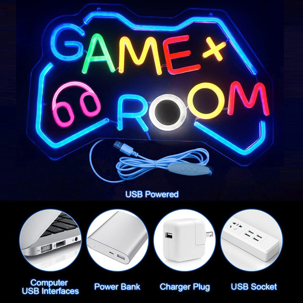 MUPOO LED Dekolicht Game Room LED-Neonschild,Dimmbar günstig online kaufen