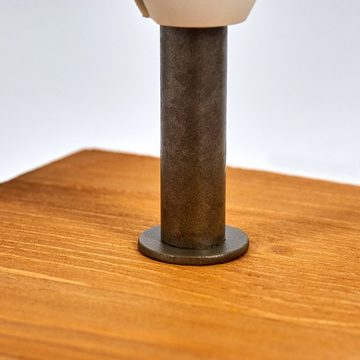 hofstein Tischleuchte »Coletta« Nachttischlampe aus Holz/Stoff in Natur/Weiß, ohne Leuchtmittel, Tischlampe im skandinavischen Design, 1xE27,An-/Ausschalter am Kabel