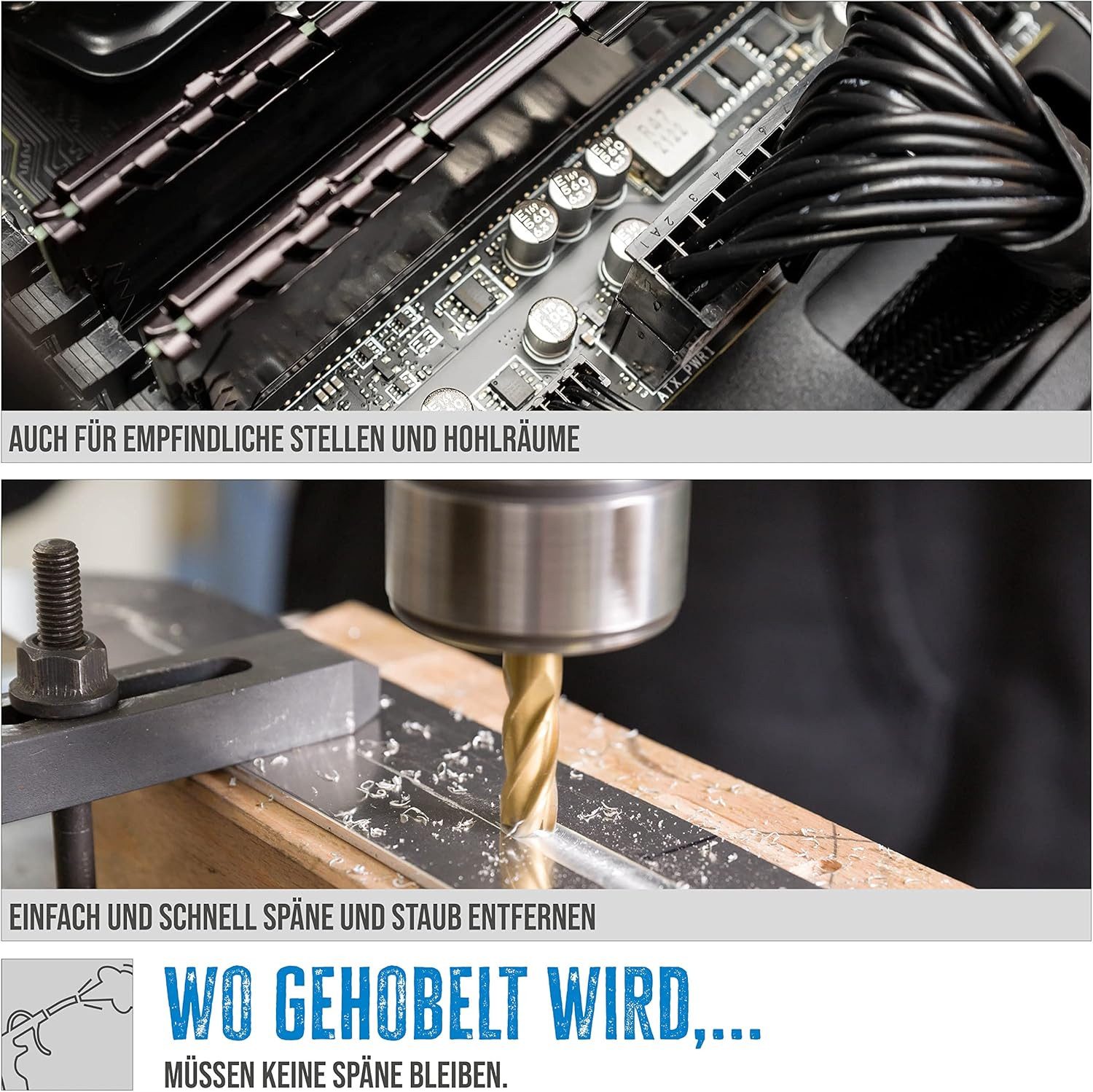Güde Druckluftgeräte-Set Druckluft 3-tlg. Ausblaspistole Pistole Blaspistole Druckluftpistole