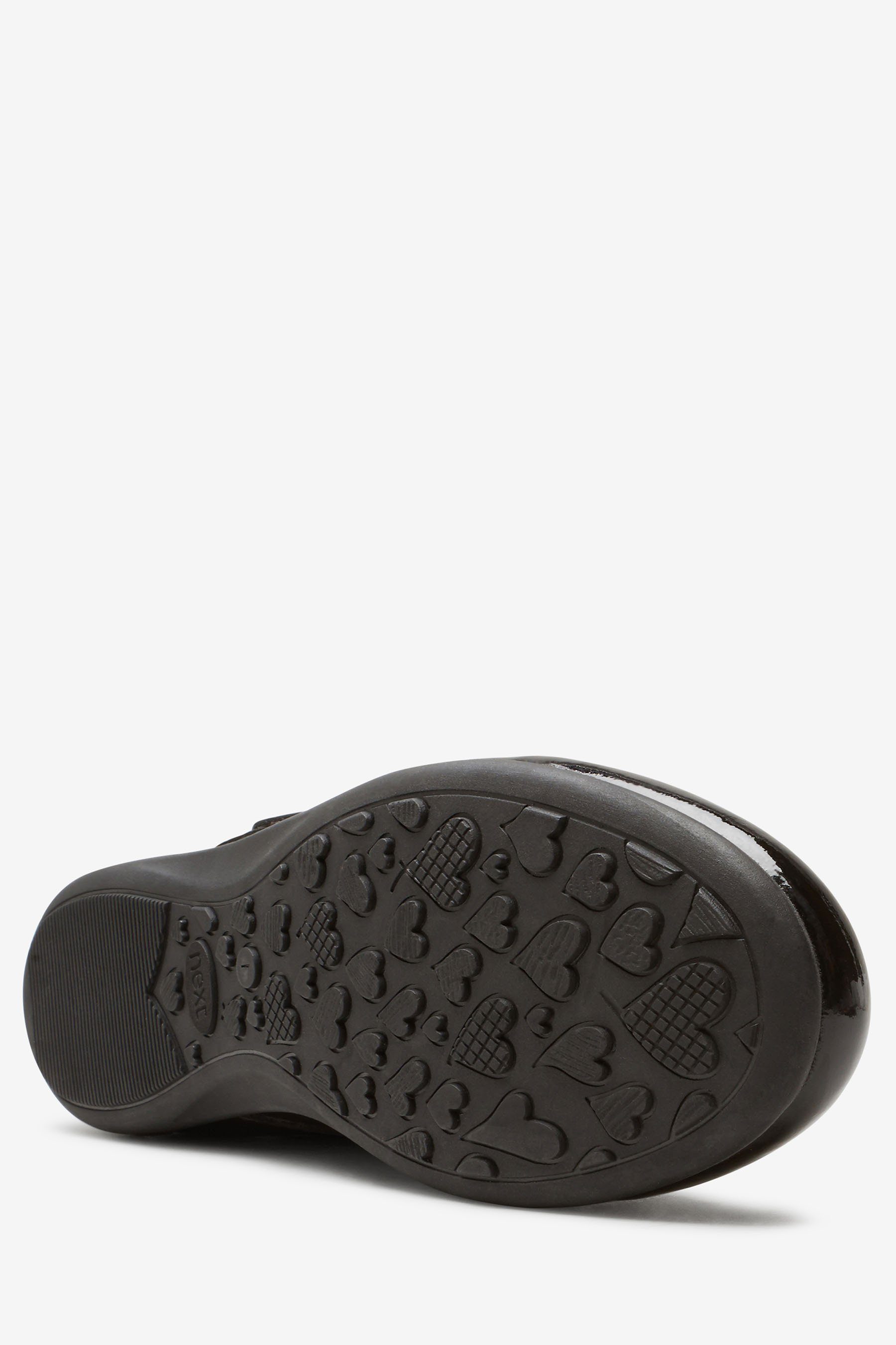 Black (1-tlg) Lederschuhe mit Next Passform T-Steg Patent schmale - Loafer