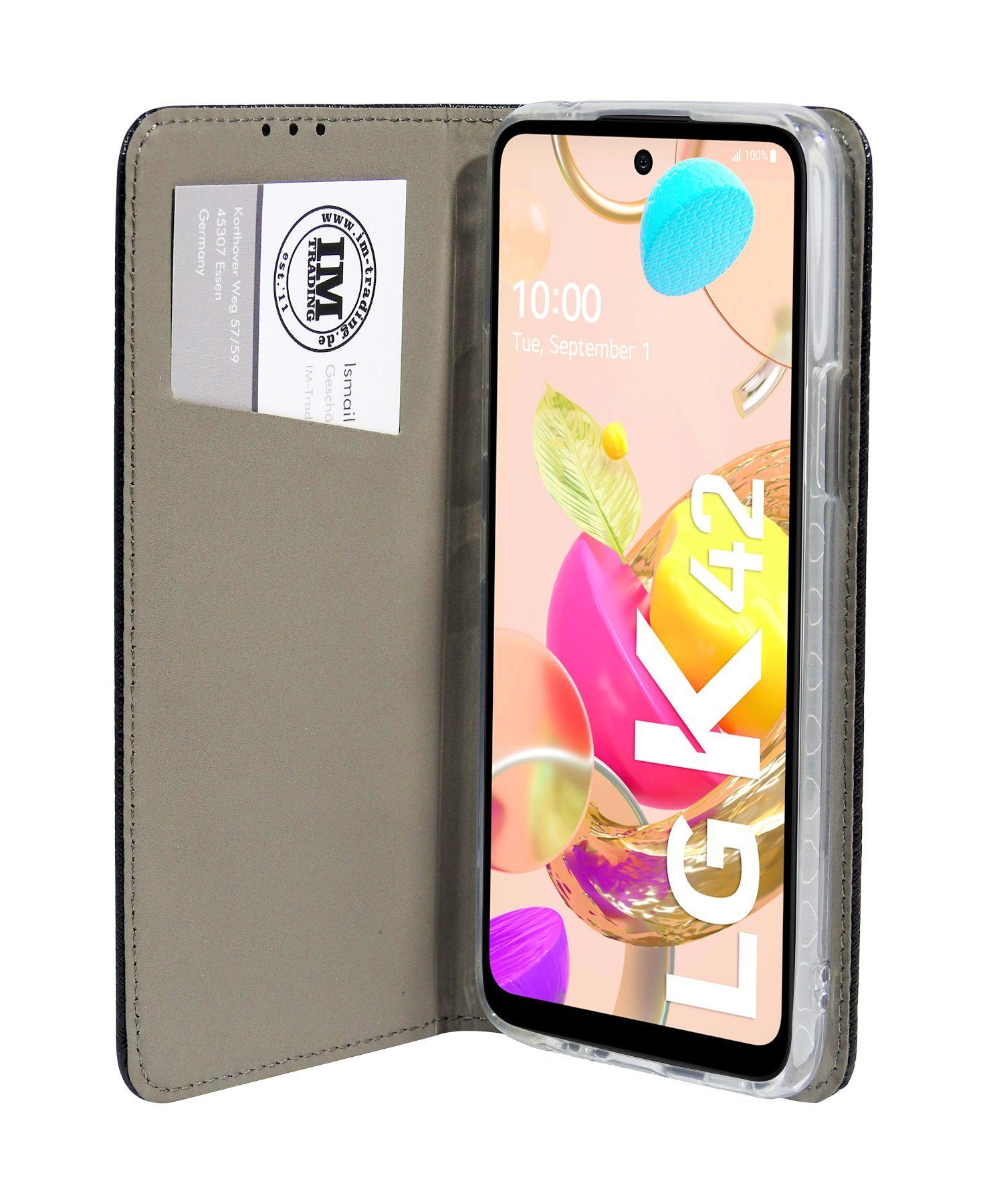 cofi1453 Handyhülle cofi1453® Buch Tasche "Smart" kompatibel mit LG K42 Handy Hülle