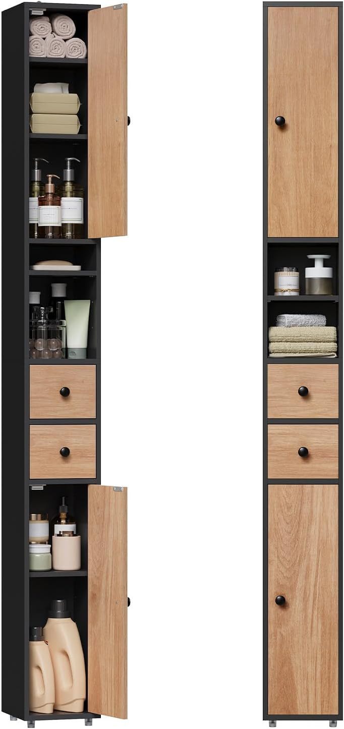 EUGAD Hochschrank (1-St) Badezimmerschrank schmal hoch 20 x 20 x 180 cm