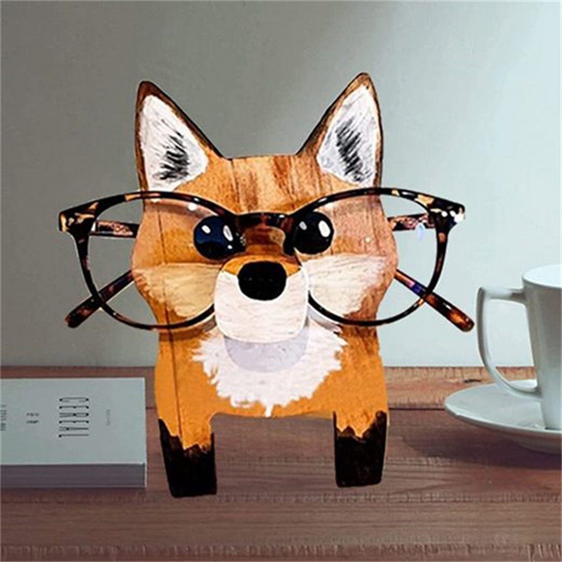DÖRÖY Brillengestell Kreativer Brillenhalter in Tierform, Fuchs