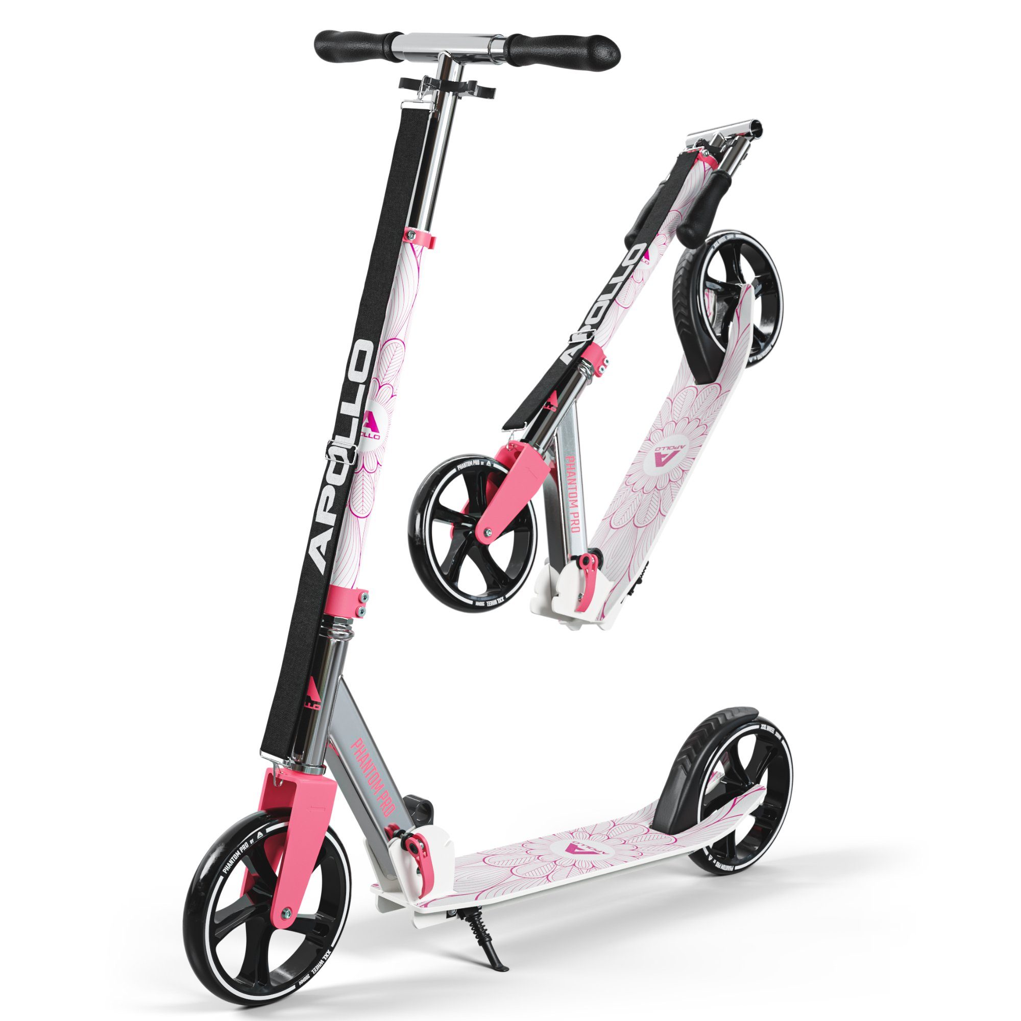 Apollo Cityroller City Scooter - Phantom Pro - Klappbarer City Roller für Kinder, Höhenverstellbar - Tretroller für Erwachsene - Roller