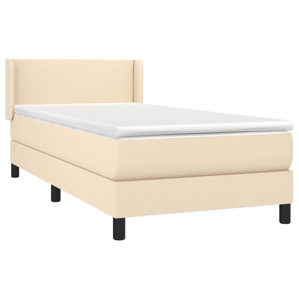 vidaXL Bett Boxspringbett mit Matratze Creme günstig online kaufen