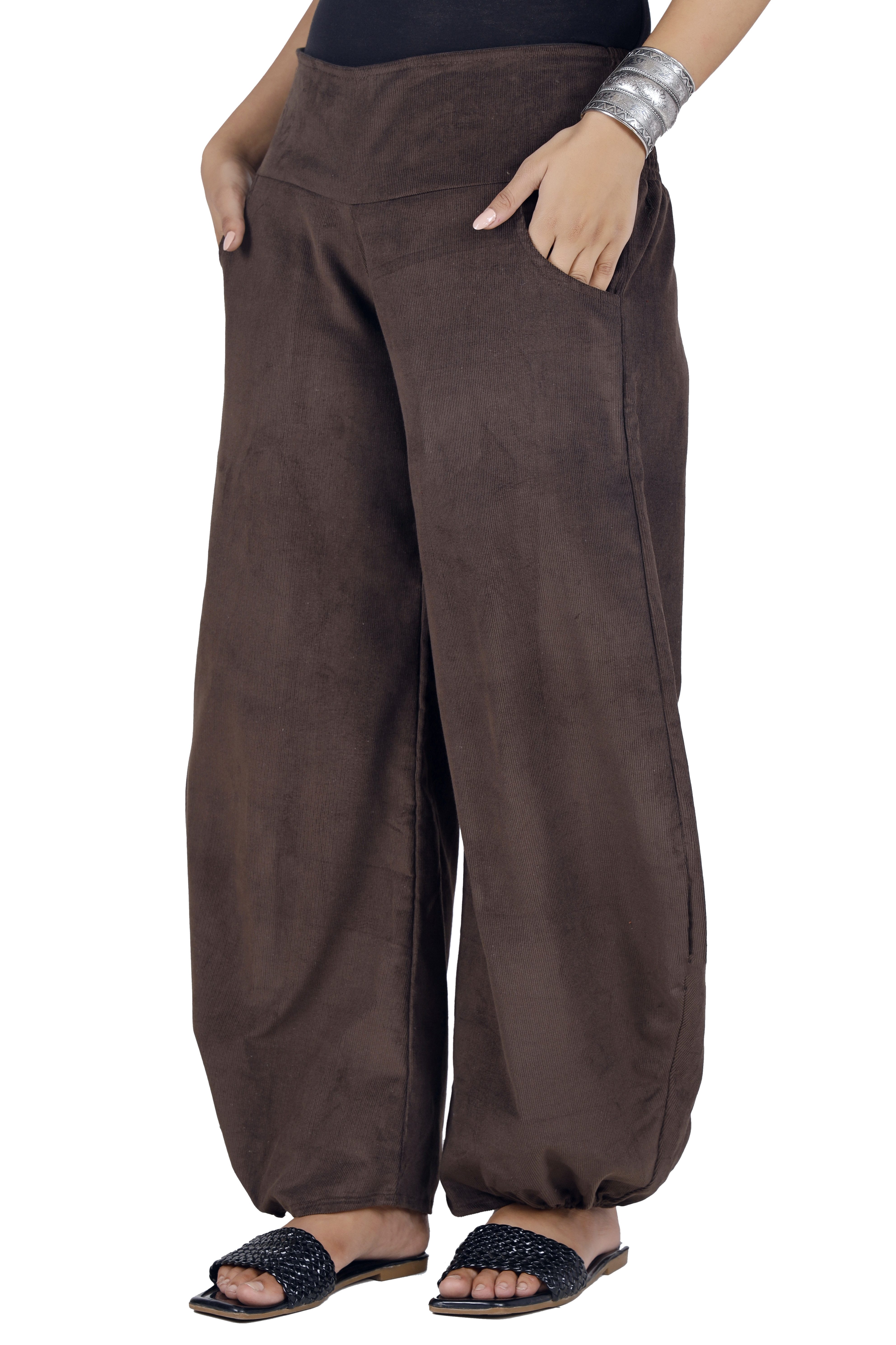 Guru-Shop Relaxhose Weite Cord Pluderhose, Feincord günstig online kaufen