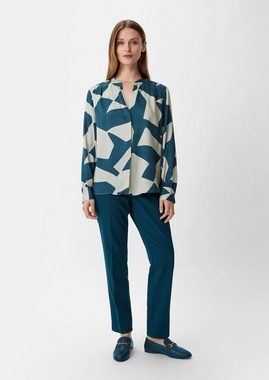 Comma Langarmbluse Bluse mit Tunika-Ausschnitt