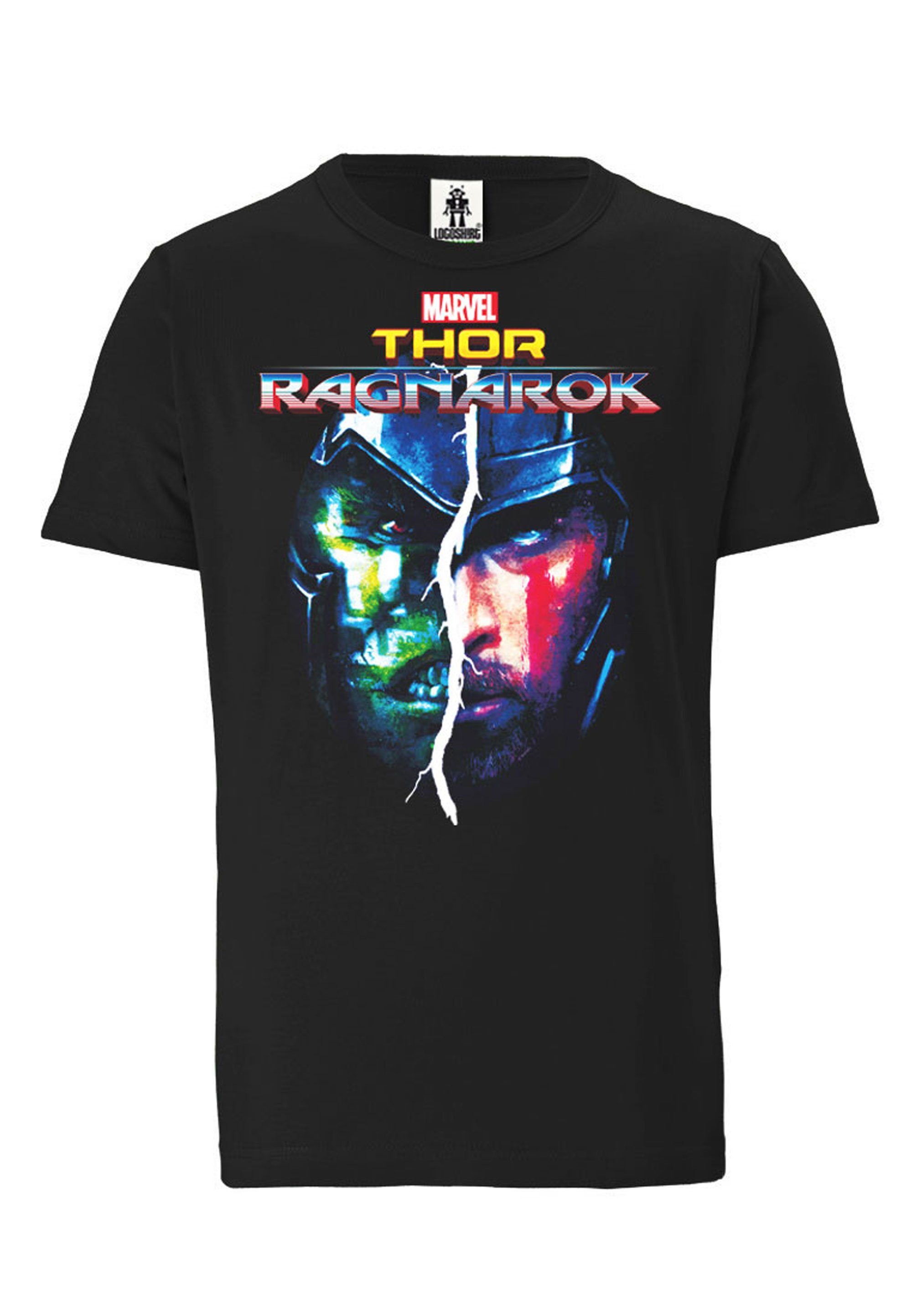 LOGOSHIRT T-Shirt Marvel - mit Thor Thor-Frontprint Ragnarok coolem