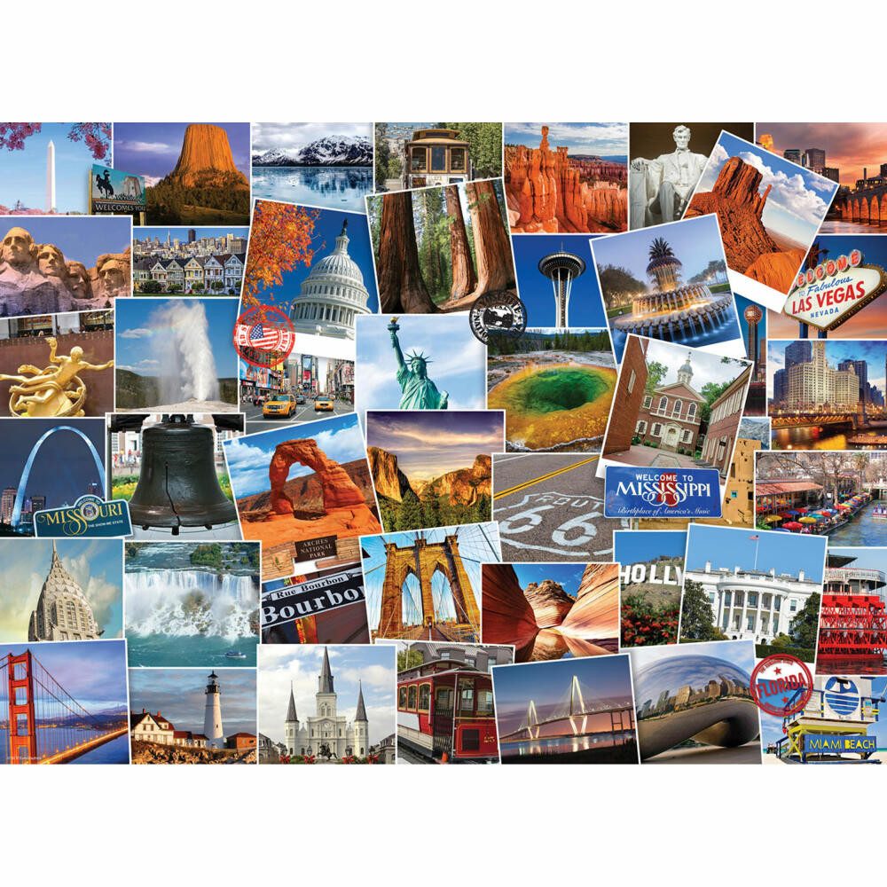 EUROGRAPHICS Puzzle Globetrotter USA, 1000 Puzzleteile günstig online kaufen