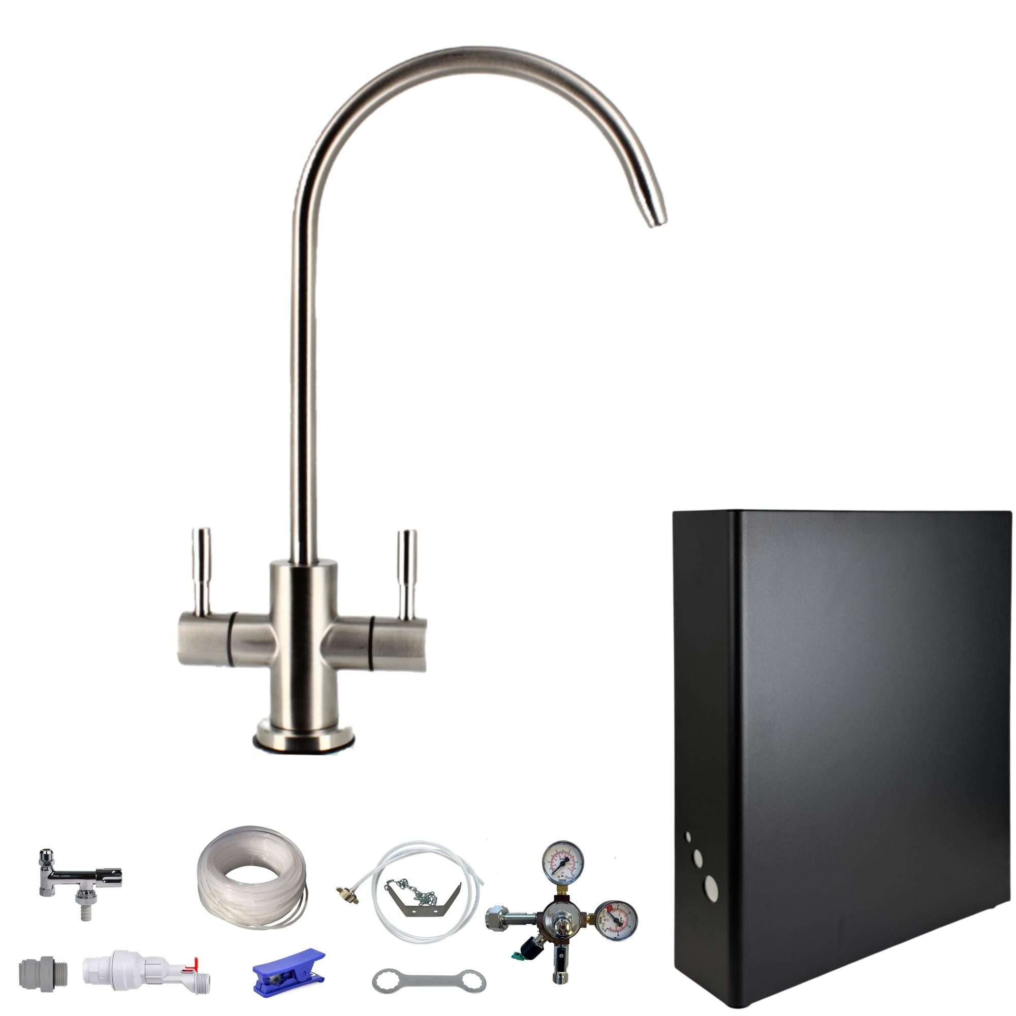 Wassersprudler BieTal® Tafelwassergerät OHNE Kühlung 50L/h 2-ltg Wasser Hahn & Filter
