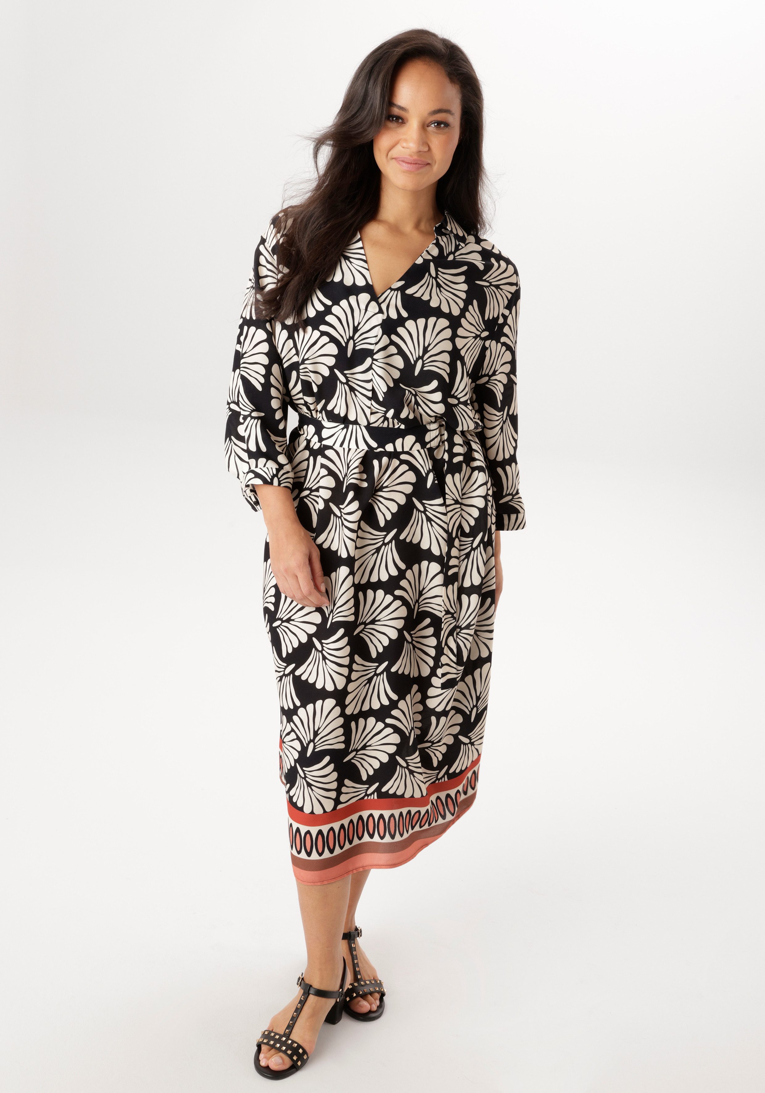 Aniston PLUS Blusenkleid mit Gürtel - NEUE KOLLEKTION günstig online kaufen