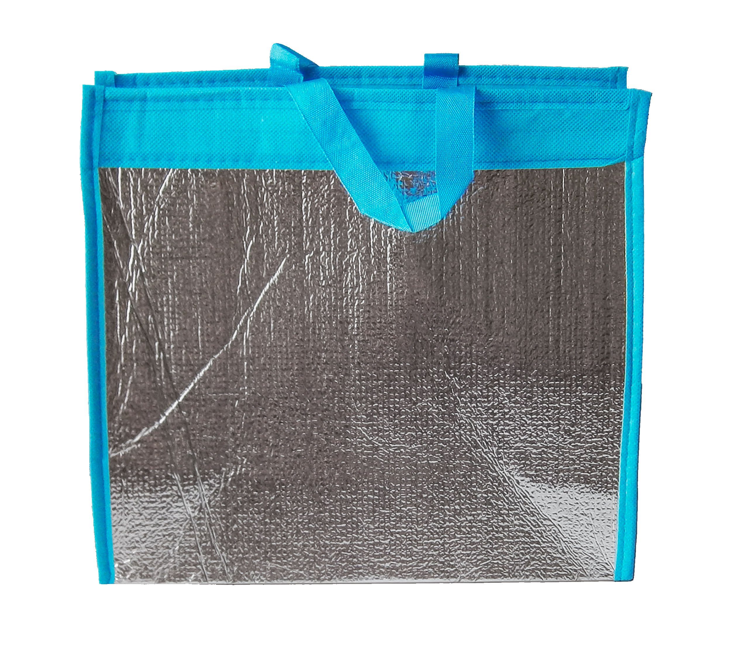 Kühltasche bis 81 EDCO 28x30cm Alu-Beschichtung KÜHLTASCHE Thermotasche Tasche Camping Picknicktasche (Blau), Isoliertasche 4kg