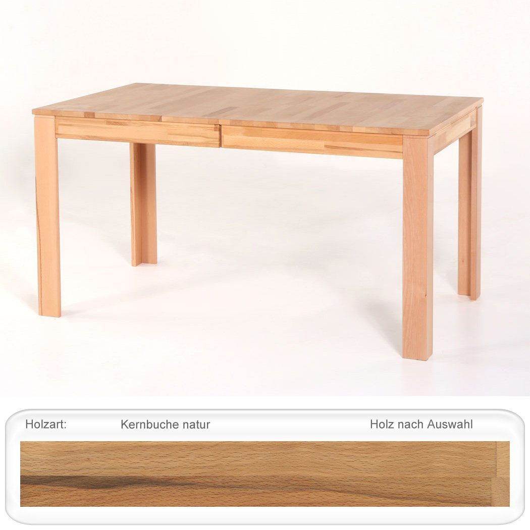 expendio Esstisch Percy, Kernbuche lackiert 140(220)x80 günstig online kaufen