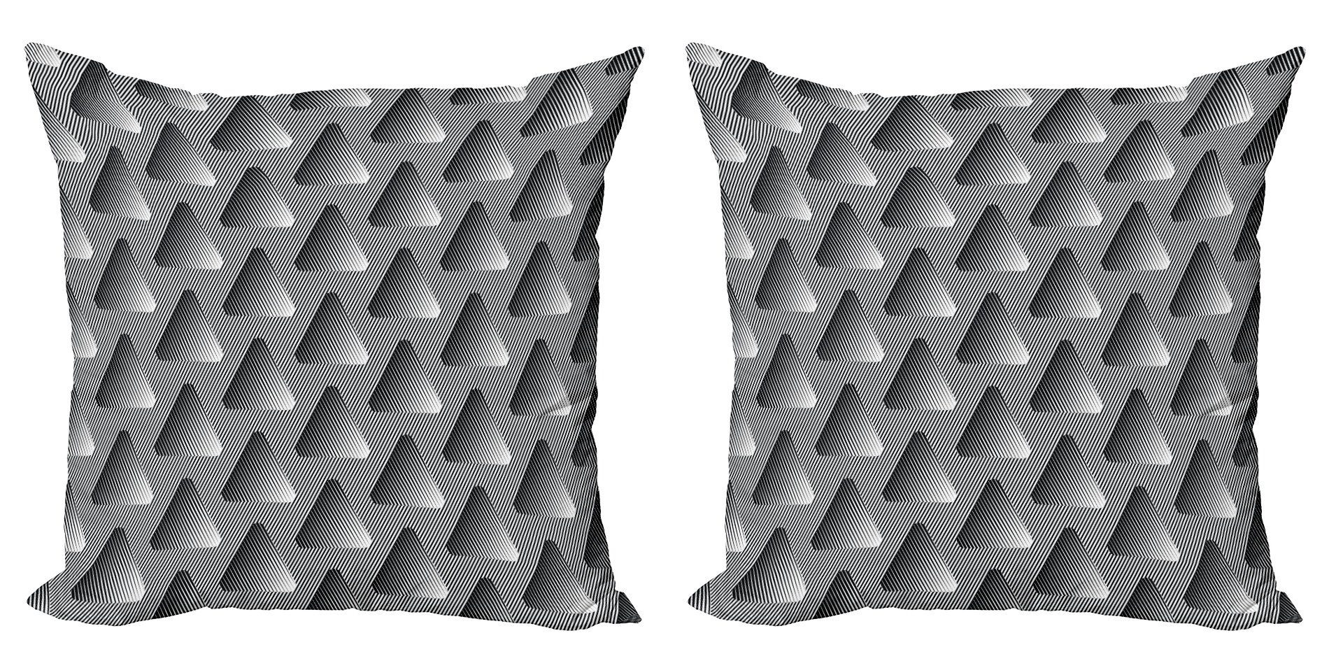 Kissenbezüge Modern Accent Doppelseitiger Digitaldruck, Abakuhaus (2 Stück), Abstrakt geometrische Dimension