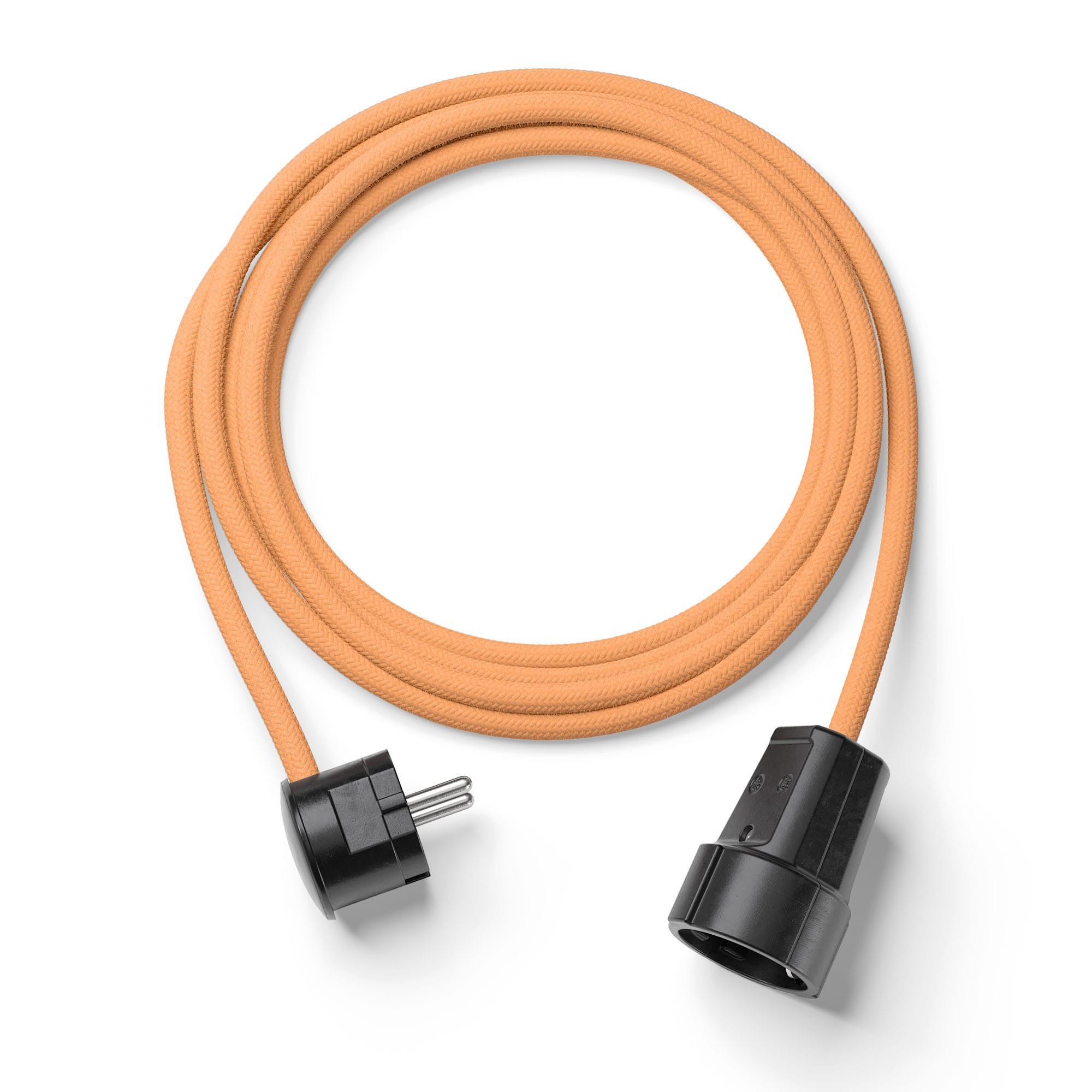 Relight Extend, Textilkabel-Verlängerung (Bakelit Optik) Verlängerungskabel, Typ F (Schuko), Typ F (Schuko), Stecker und Kupplung aus Duroplast (Bakelit-Optik)