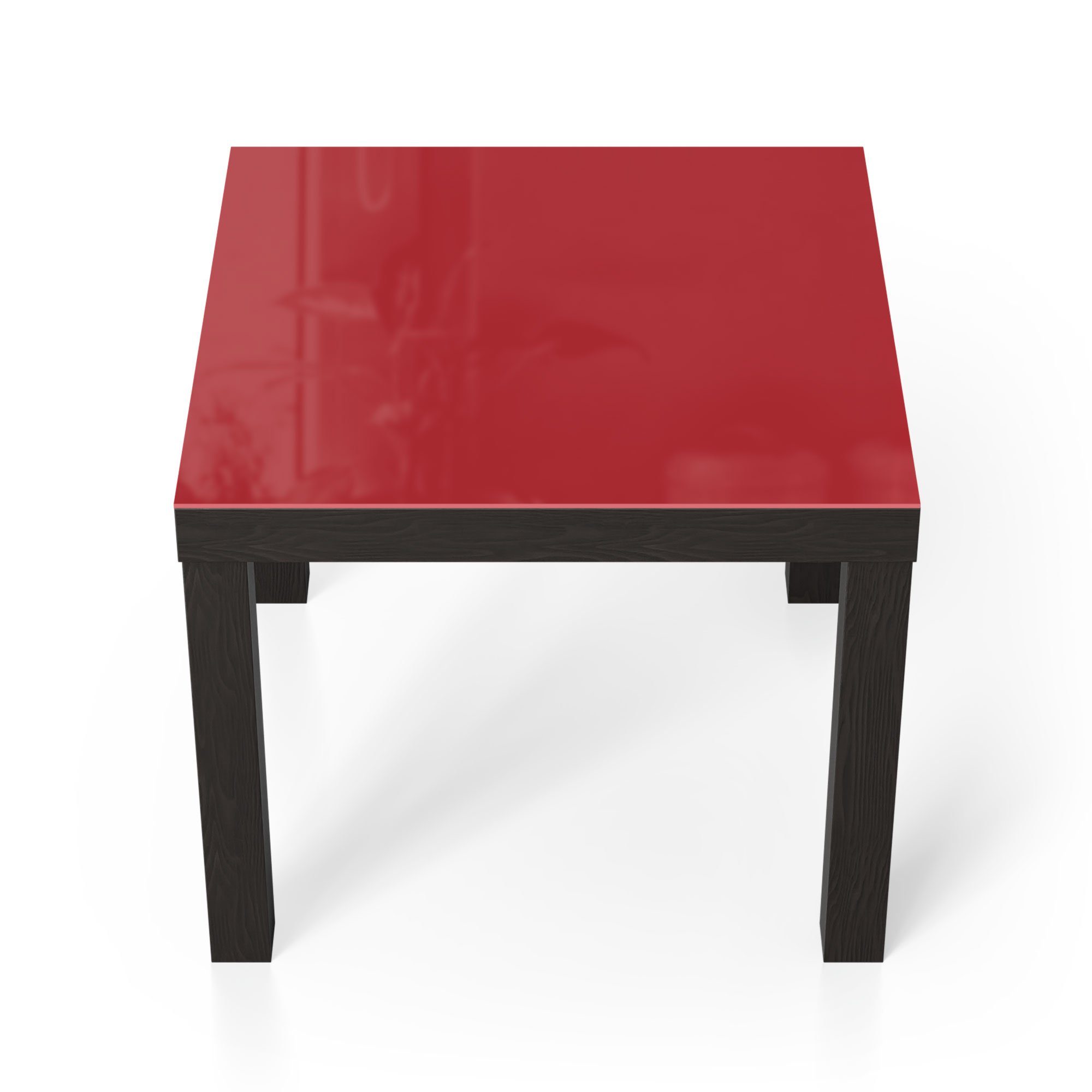 DEQORI Couchtisch 'Unifarben - Rot', Glas Beistelltisch Glastisch modern Schwarz