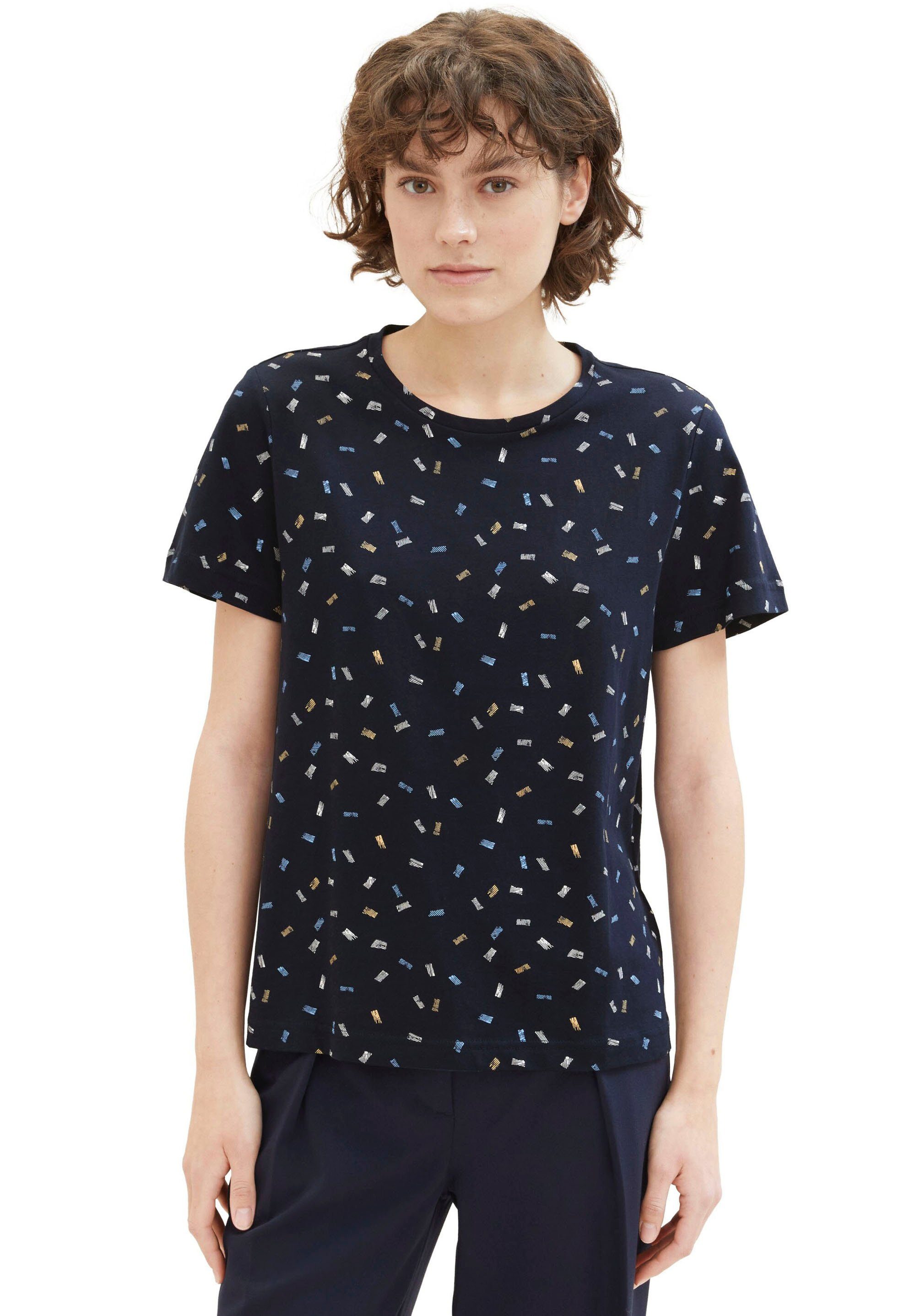 TOM TAILOR Print-Shirt mit Allover-Print