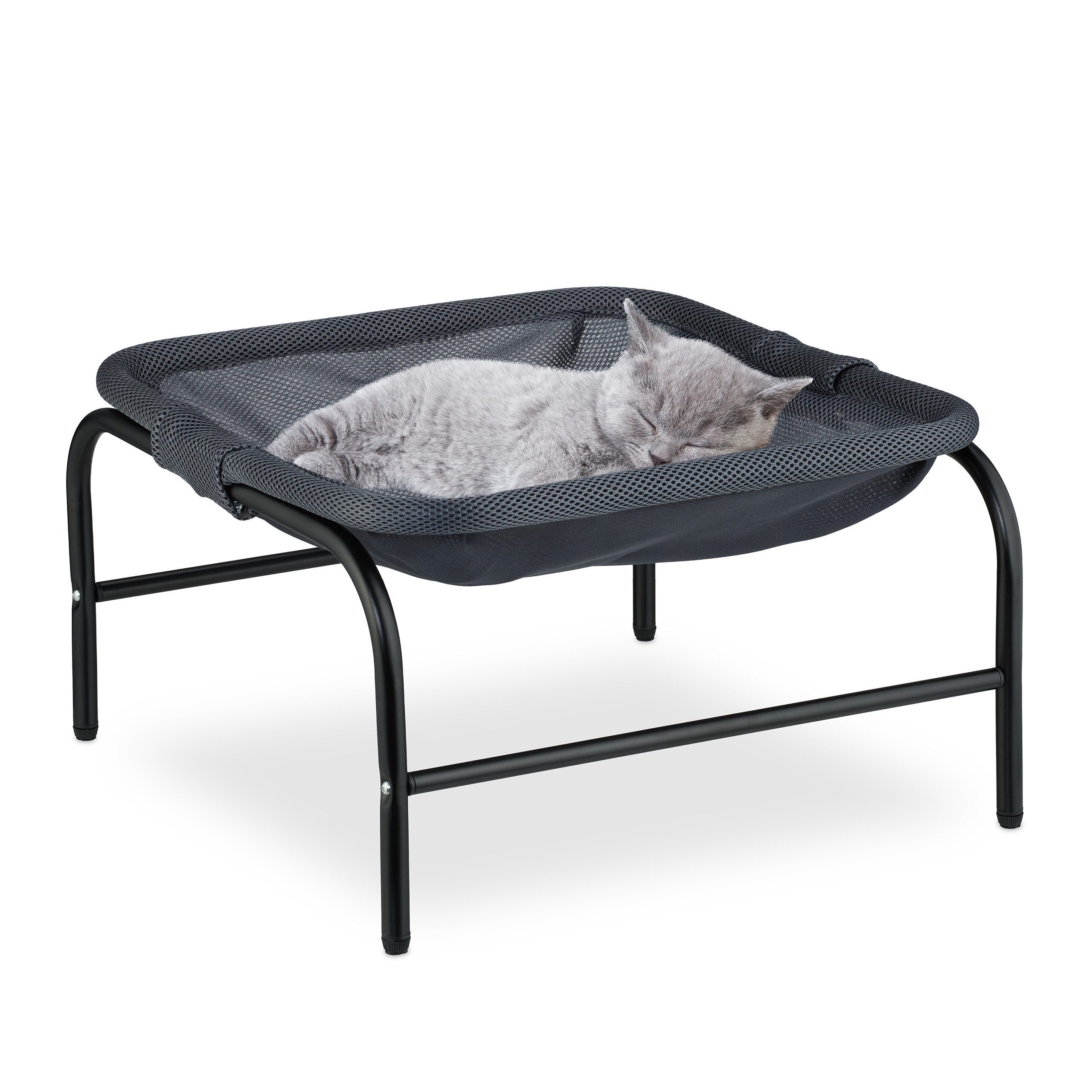 relaxdays Katzen-Hängematte Stehende Katzenhängematte, Polyester günstig online kaufen