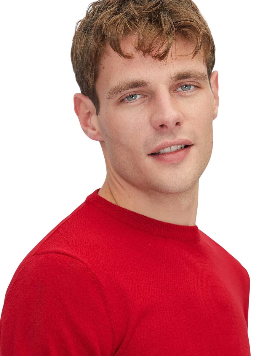 KİP Longpullover Rotes Strick-Sweatshirt