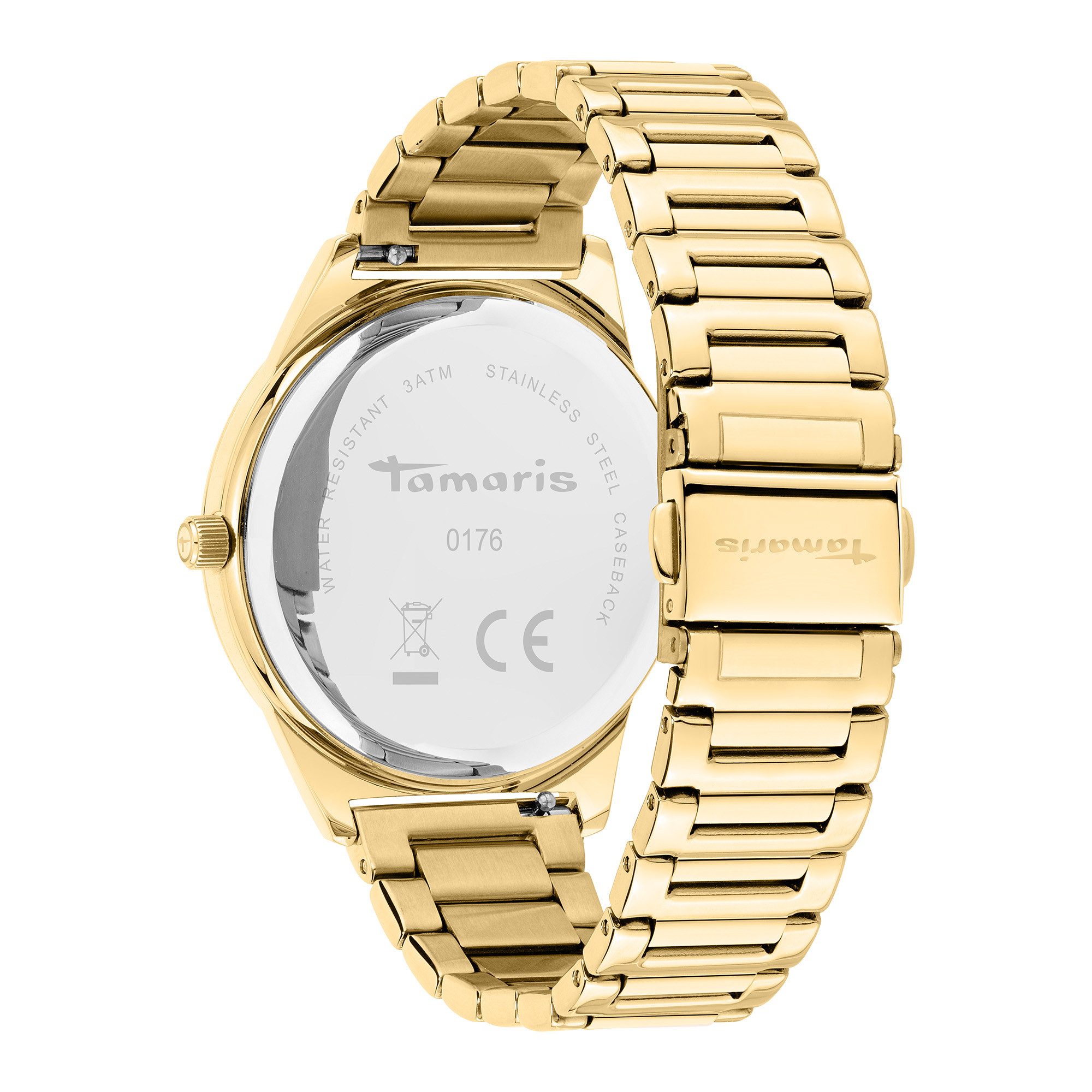 Tamaris Quarzuhr Basic Elegance TT-0176-MQ, Armbanduhr, Damenuhr, Edelstahlarmband, analog