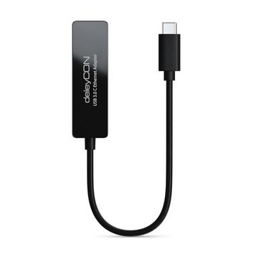 deleyCON deleyCON LAN Adapter USB 3.0 Netzwerkadapter Gigabit USB C auf RJ45 - Netzwerk-Adapter