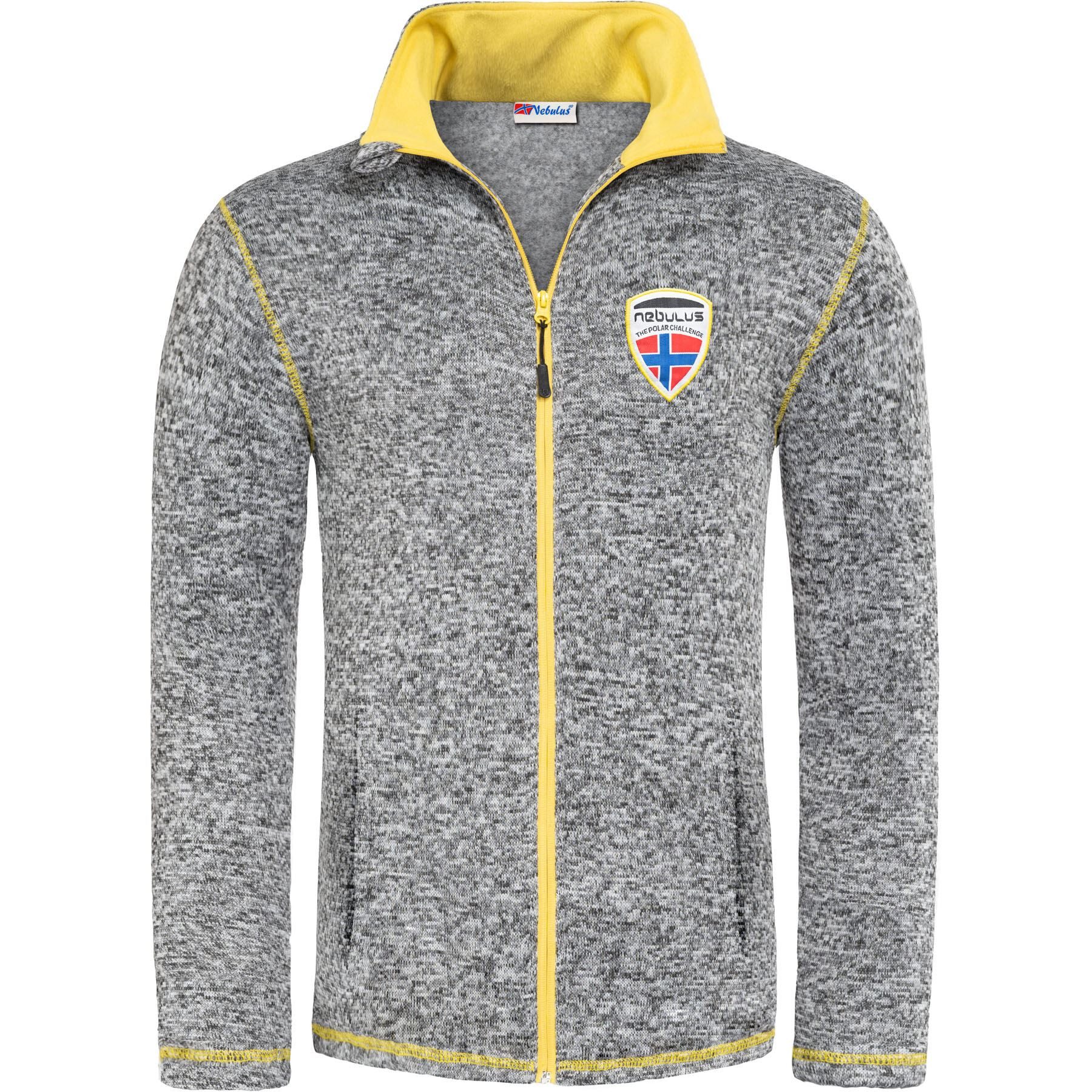 Nebulus Fleecejacke LANAI, P5157 - Herren, grau-gelb, XL günstig online kaufen
