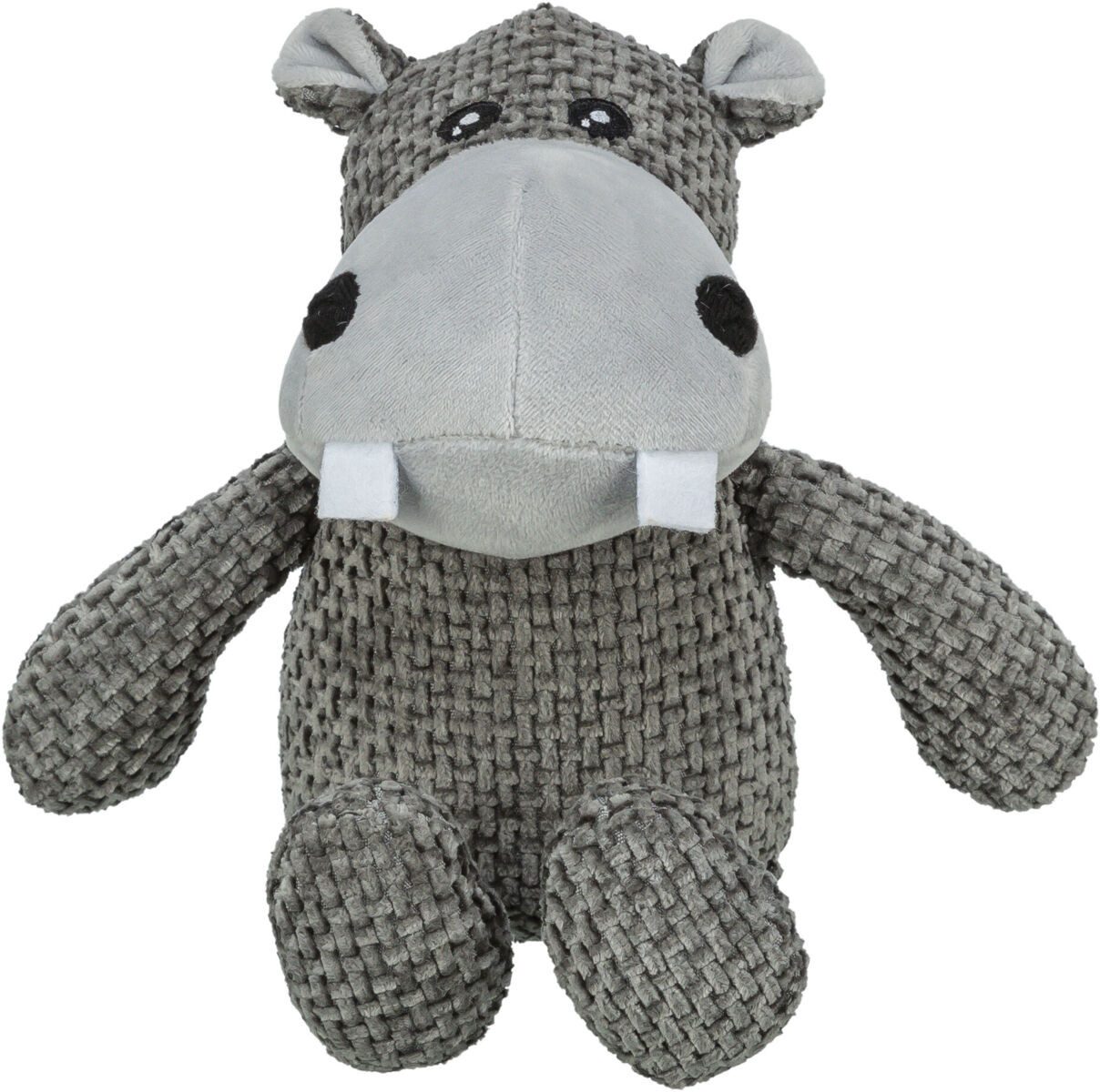 TRIXIE Tierkuscheltier Hundespielzeug Nilpferd aus Plüsch, Geräuschlos - diverse - 31 cm, Plüsch