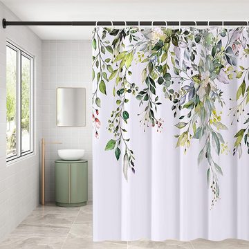 Duschvorhangringe Frischer Badezimmer-Duschvorhang im Naturstil, FIDDY