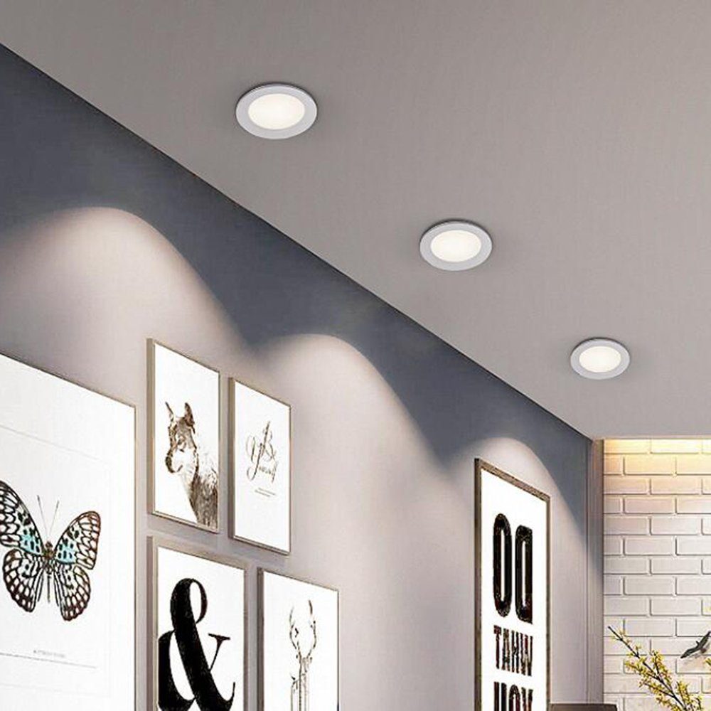GelldG LED Einbauleuchten LED Ultra Flach Einbaustrahler LED 9W Einbaustrahler Dimmbar Spots