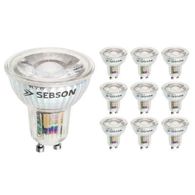 SEBSON LED-Leuchtmittel GU10 LED Lampe 5W warmweiß 380lm 3000K 230V Leuchtmittel - 10er Pack