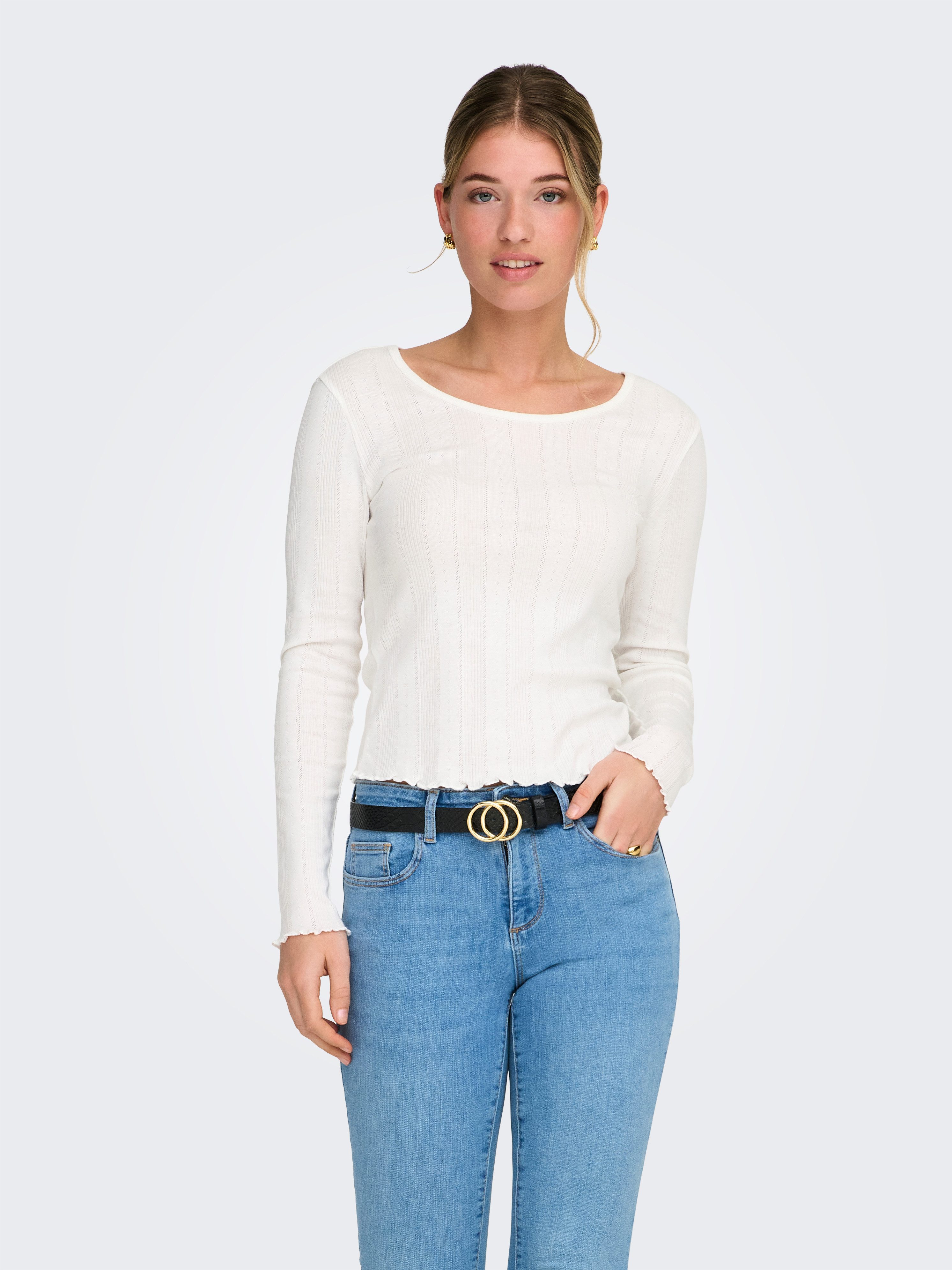 ONLY Langarmshirt ONLTENNA O-NECK L/S TOP JRS NOOS günstig online kaufen