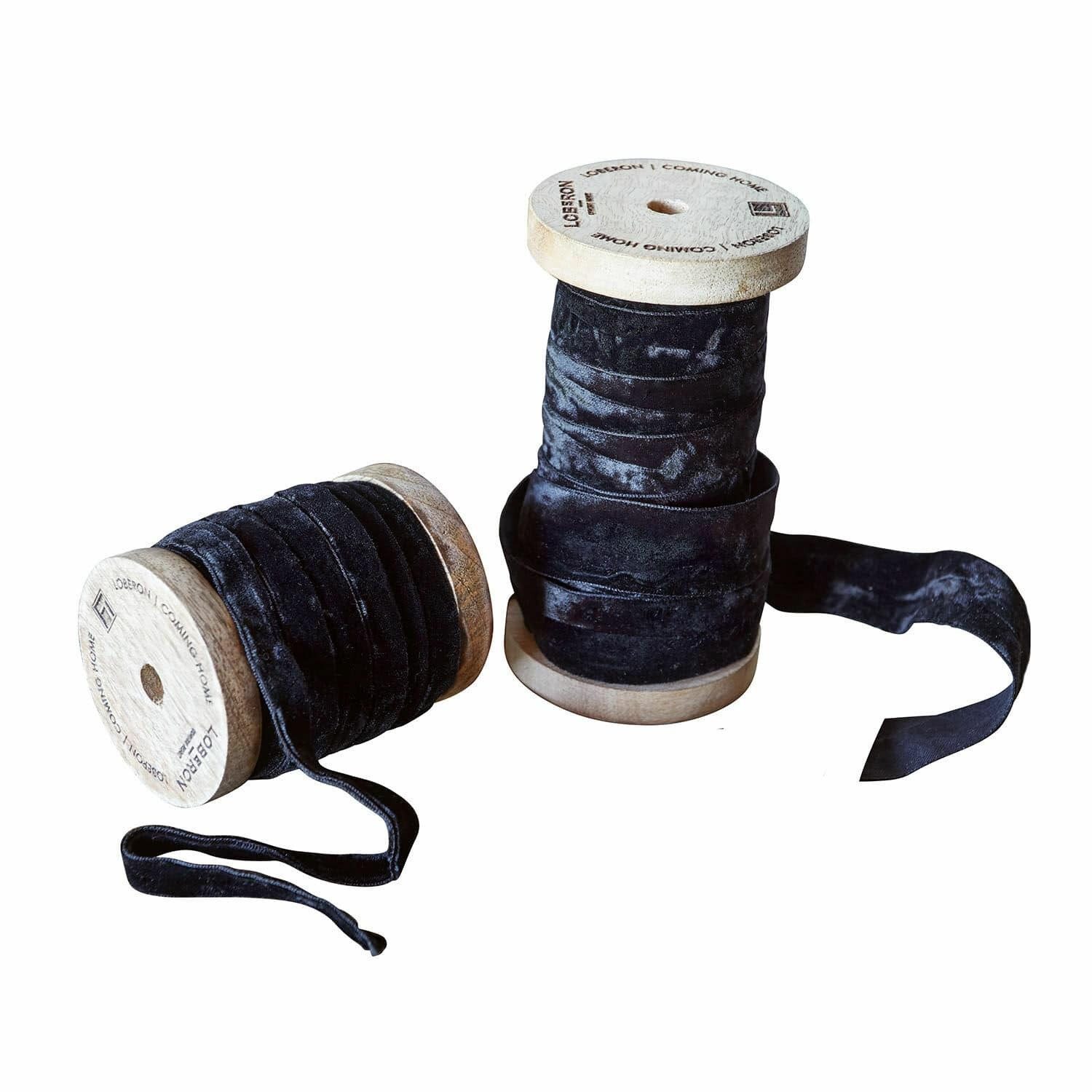 Mirabeau Geschenkband Samtband 2er Set Liandis schwarz
