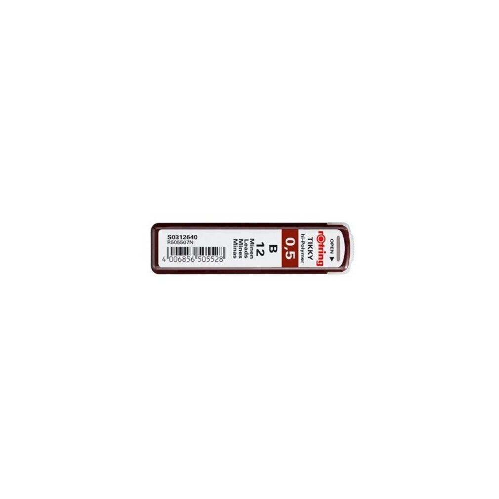 ROTRING Ersatzmine 12 Bleistiftminen HB 0,5 mm