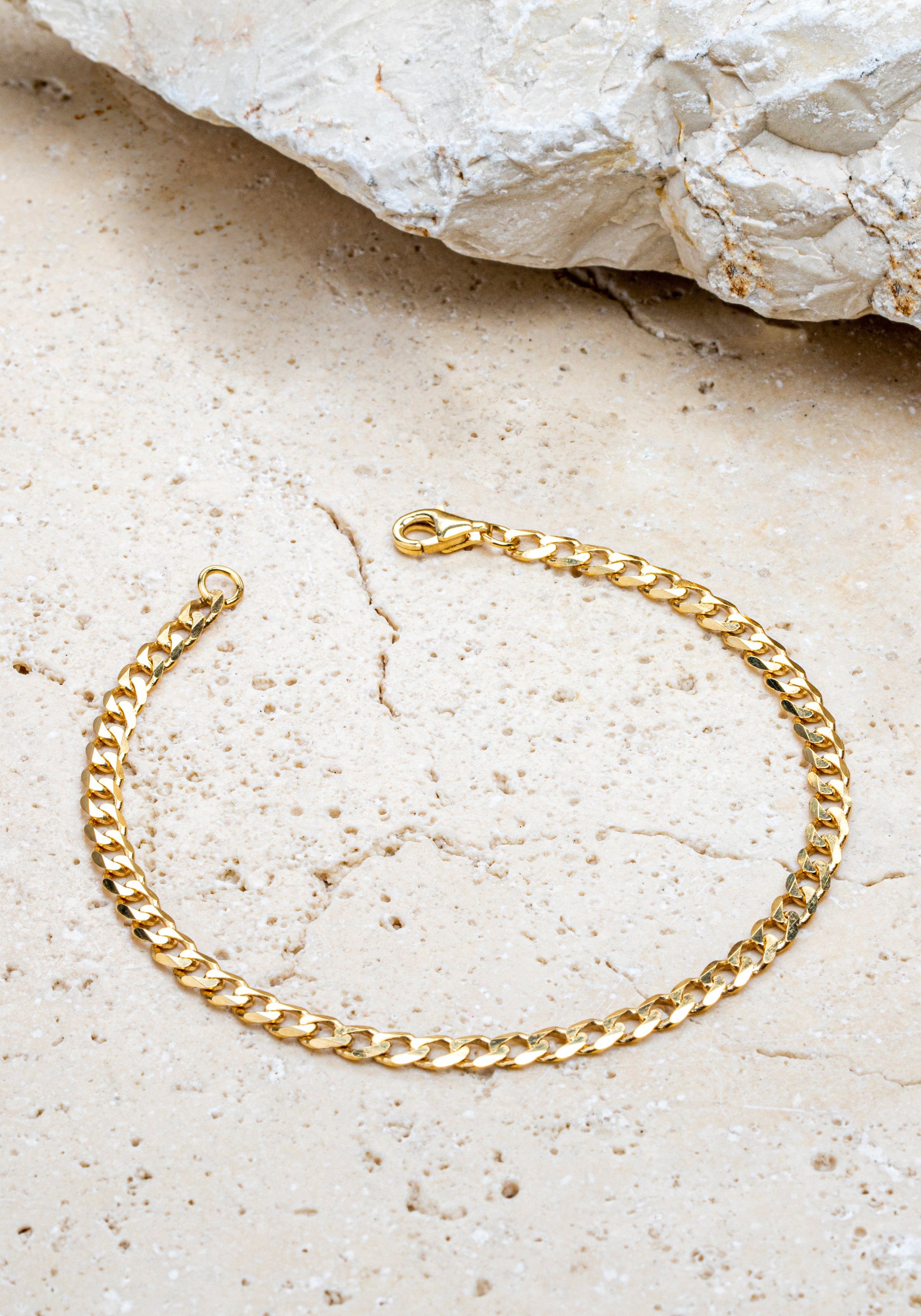 Firetti Goldarmband Schmuck Geschenk Gold 585, Panzerkette Armkette, Made in Germany